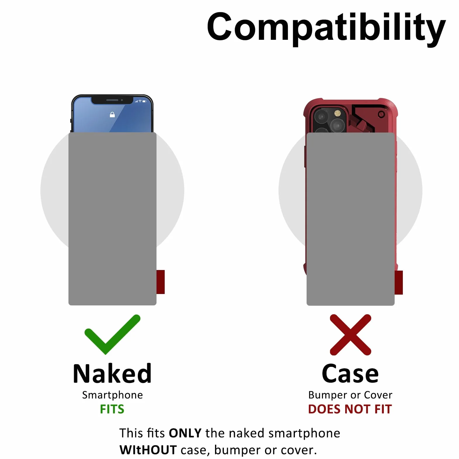 DOB SECHS Skarpety na telefon, neoprenowe etui na telefon z karabińczykiem x2, smyczą i paskiem na nadgarstek, do wędrówek i podróży, pasuje do telefonów o przekątnej do 16,5 cm