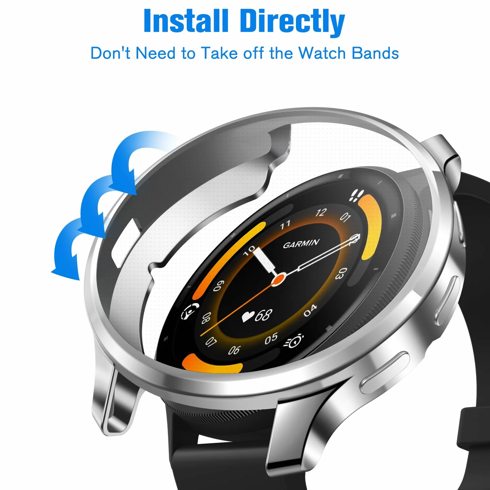 Fintie Etui ochronne kompatybilne z Garmin Venu 3 (45 mm), [3 sztuki], miękkie tworzywo TPU ochrona wyświetlacza, obudowa