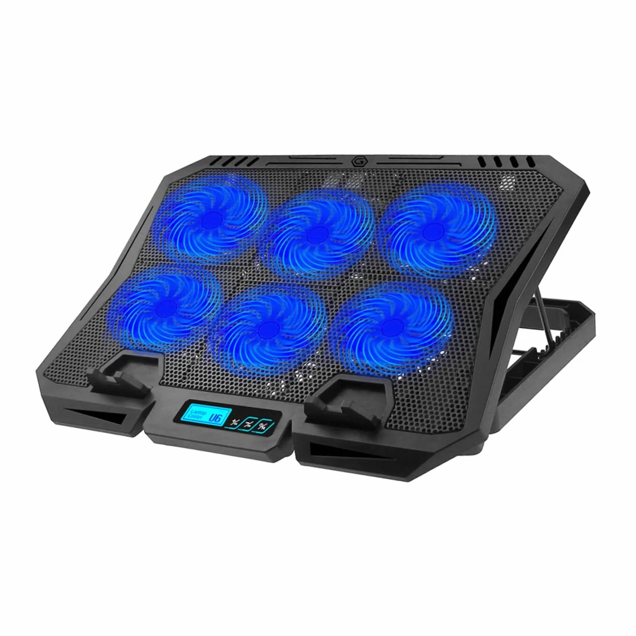 SHINEOFI Regulowany Laptop Stand z Wentylatorem Chłodzącym Stabilny Podstawek Chłodzący Do Laptopa Przenośny Uchwyt Biurko i Do Łóżka Zmniejsza Ból Szyi i Ramion