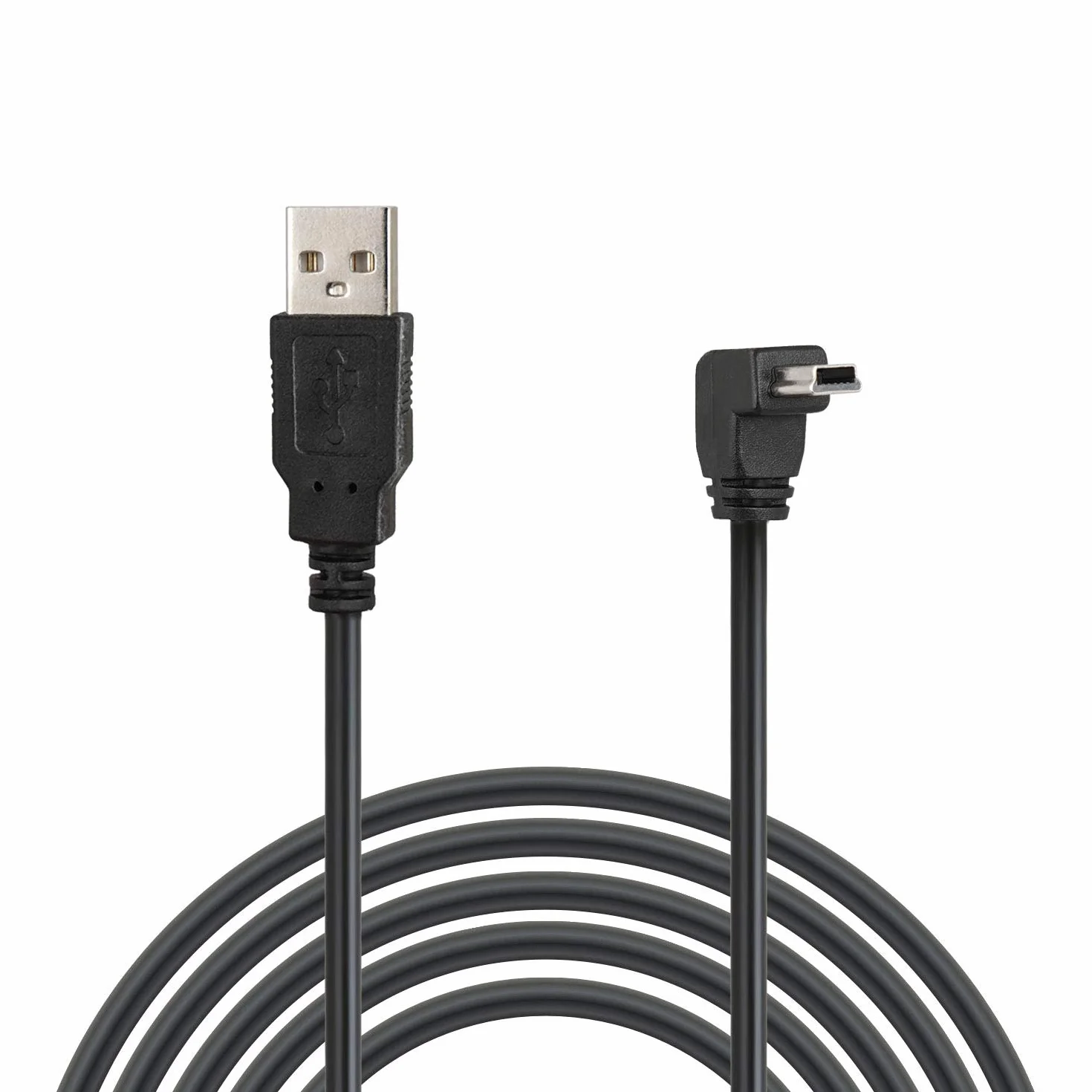 Wicked Chili USB 2.0 Hi-Speed kabel transmisji danych mini USB kątowy 90° 180 cm czarny