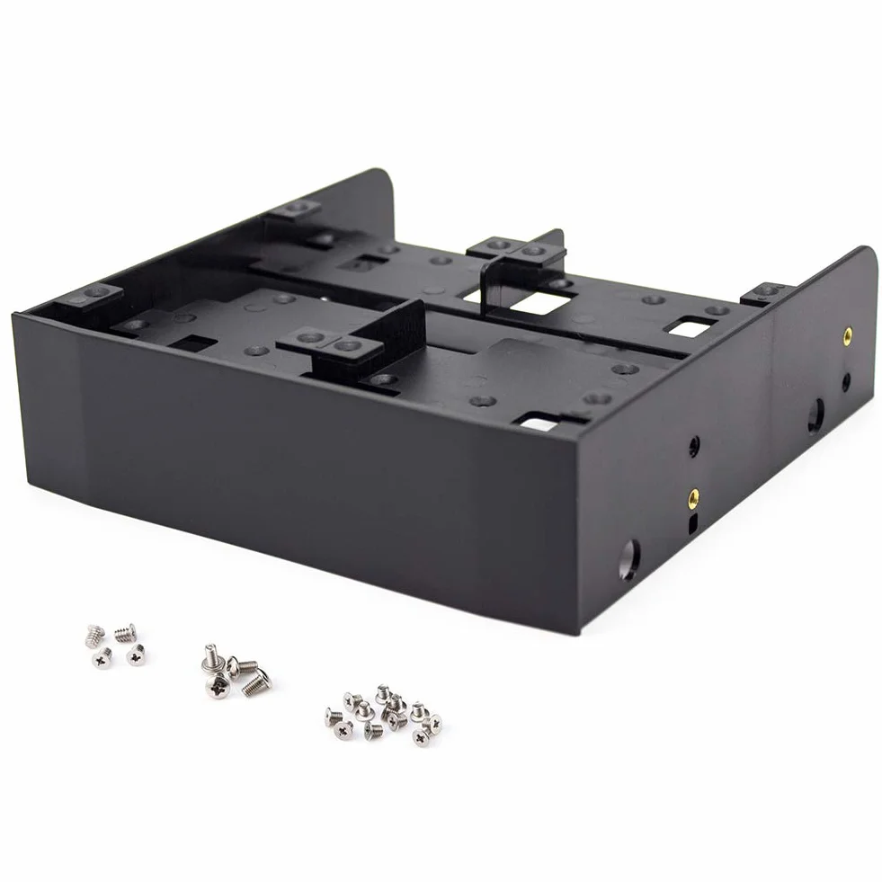 Oimaster Adapter Zatoki 5,25 do 4x2,5 12,7 mm SATA 2nd SSD HDD Caddy Czarny