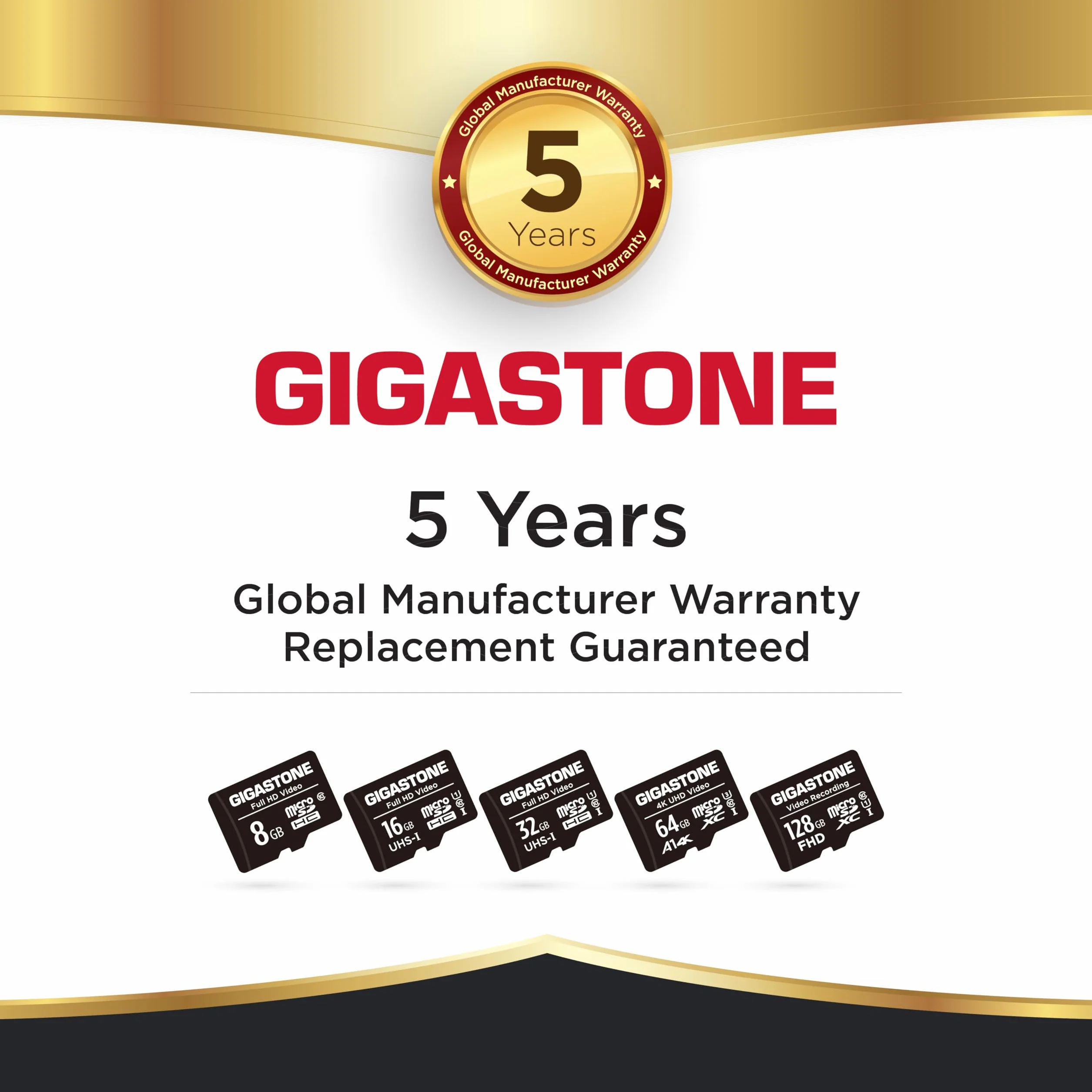 [Gigastone] 64GB Micro SD Card, 4K UHD Video, Surveillance Security Cam Action Camera Drone Professional, 90MB/s Micro SDXC UHS-I A1 Class 10, with Adapter