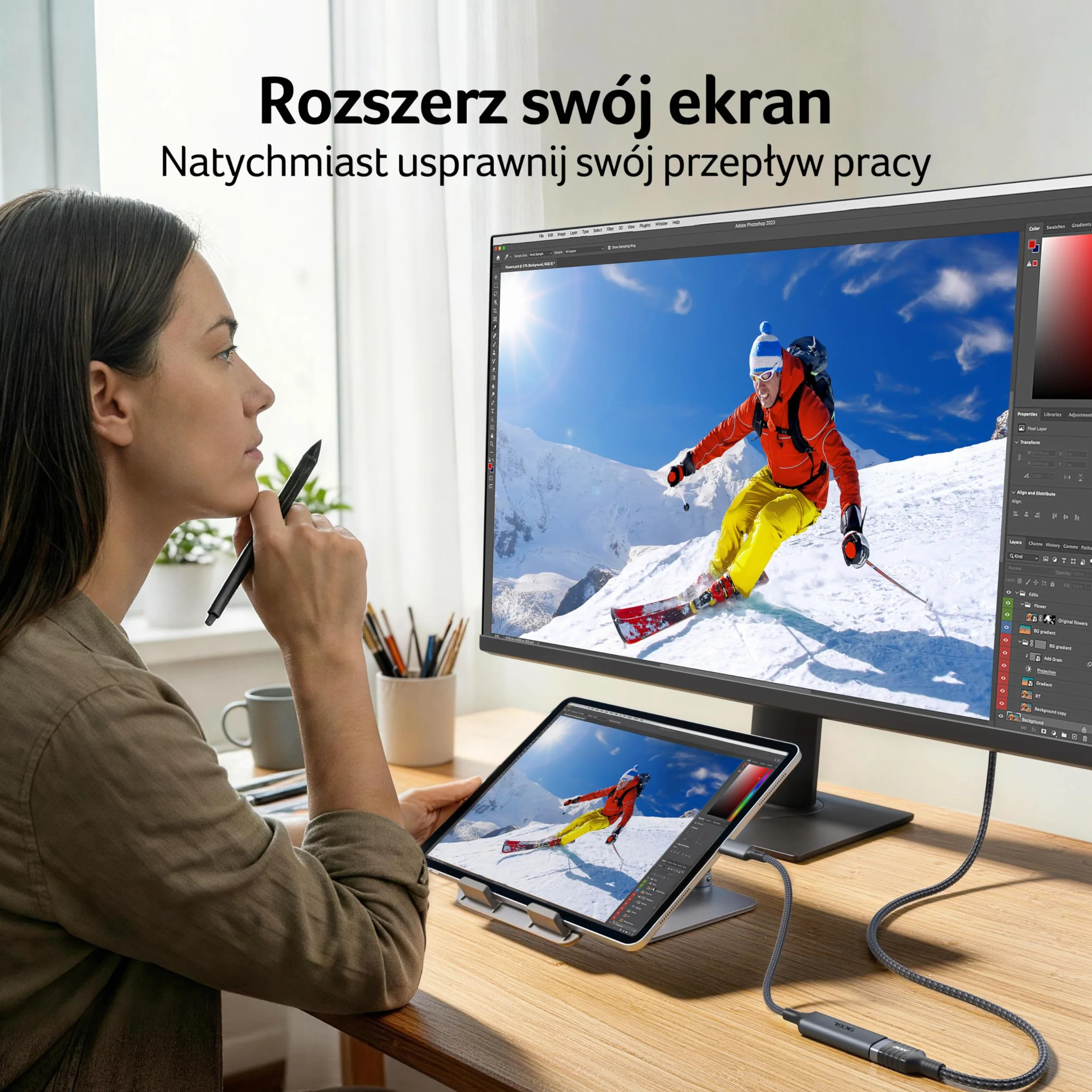 Acer Adapter USB C do HDMI 4K@60Hz, Adapter Typu C HDMI HDR, Thunderbolt 5/4/3 Kompatybilny z Monitorem, MacBookiem Pro Air, iMacem, Serią iPhone 17, iPadem Pro Air, Galaxy S26, laptopem, XPS itp.
