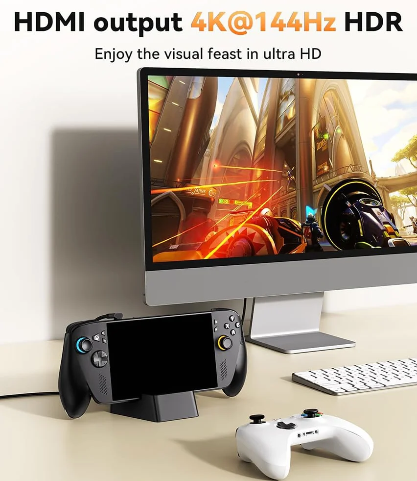 Stacja dokująca do ROG Xbox Ally/Ally X, przenośna stacja dokująca 5 w 1 z 4K przy 144 Hz HDMI 2.1, ładowanie PD 100 W, Gigabit Ethernet i 2 porty USB 3.0, obsługa trybu Turbo 35 W (5 w 1)