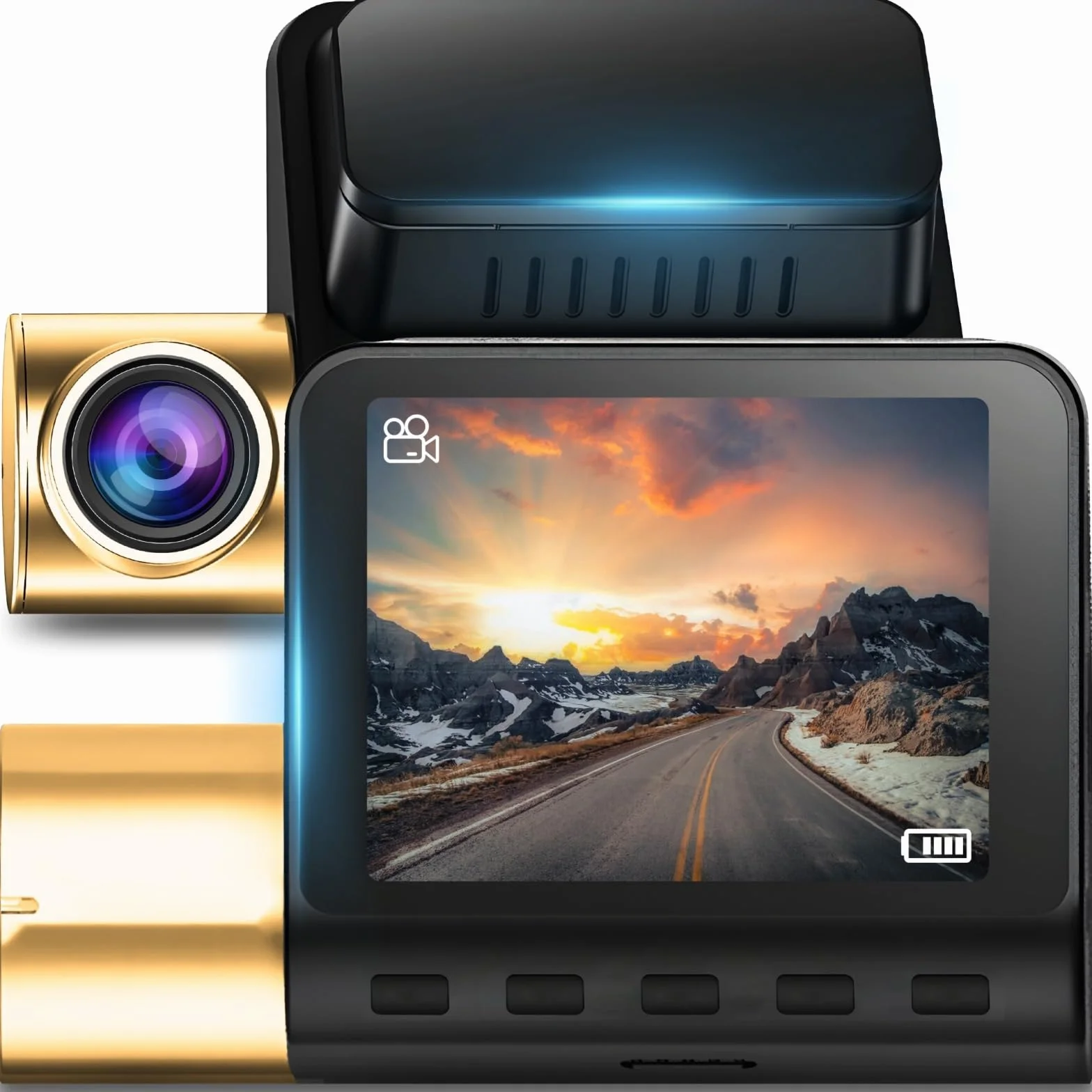 Retoo Kamera samochodowa na deskę rozdzielczą 2K/4K kąt widzenia 170°, tryb parkowania, tryb parkowania, moduł GPS, WiFi, ekran LED, 2", nieobsługiwana karta microSD, interfejs microUSB, kolor czarny