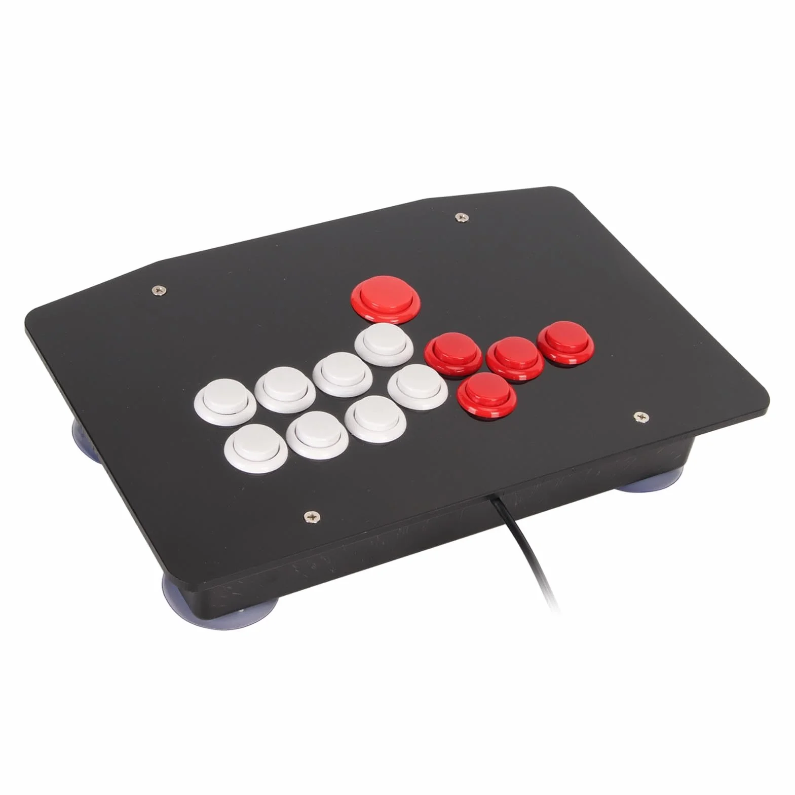 FILFEEL Fight Stick USB 2.0 z 5 Klawiszami Kierunkowymi i 8 Dużymi Przyciskami Funkcyjnymi do Gier Walki