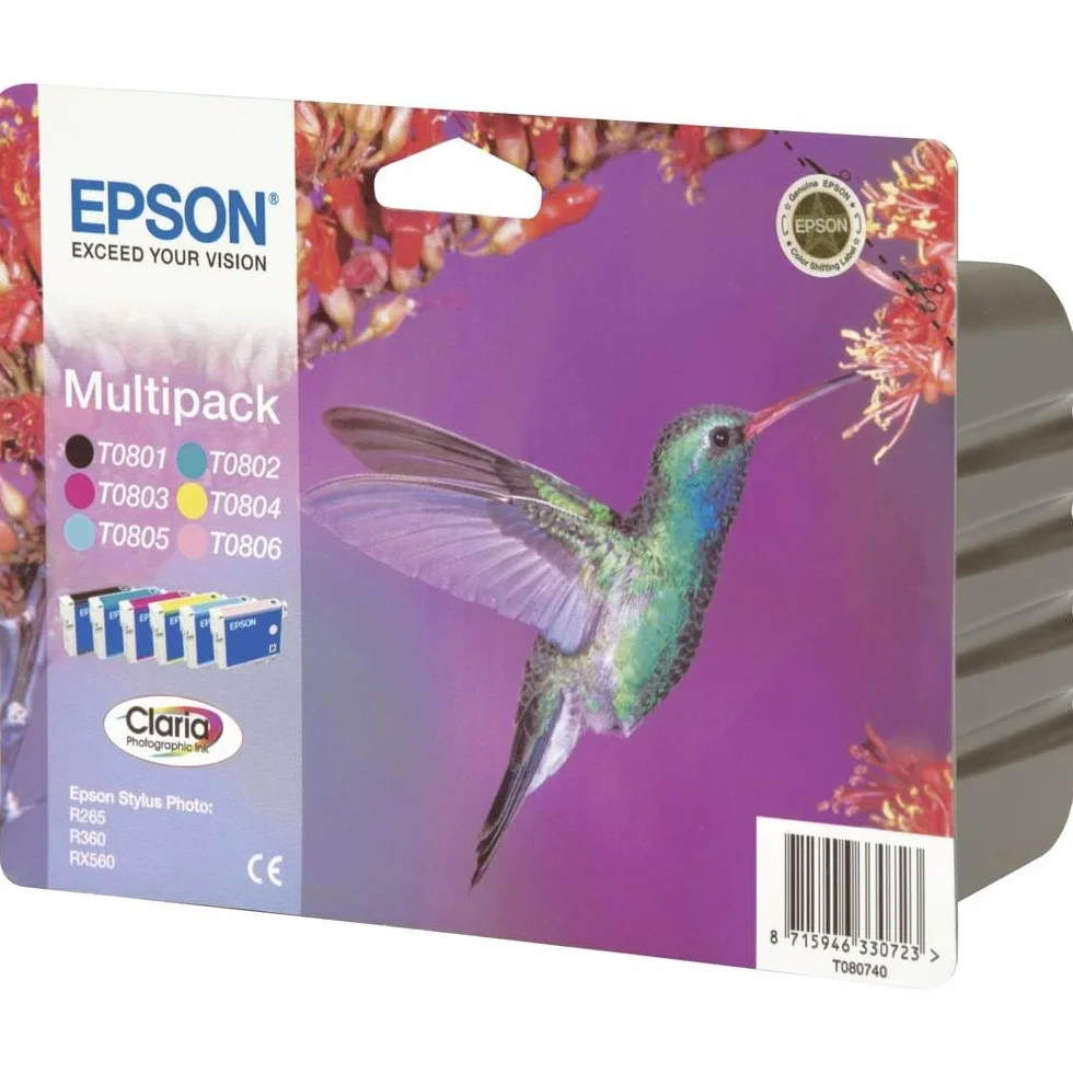 Epson C13T08074011 Tusz Do Drukarki, Wielokolorowy, 6 Sztuk