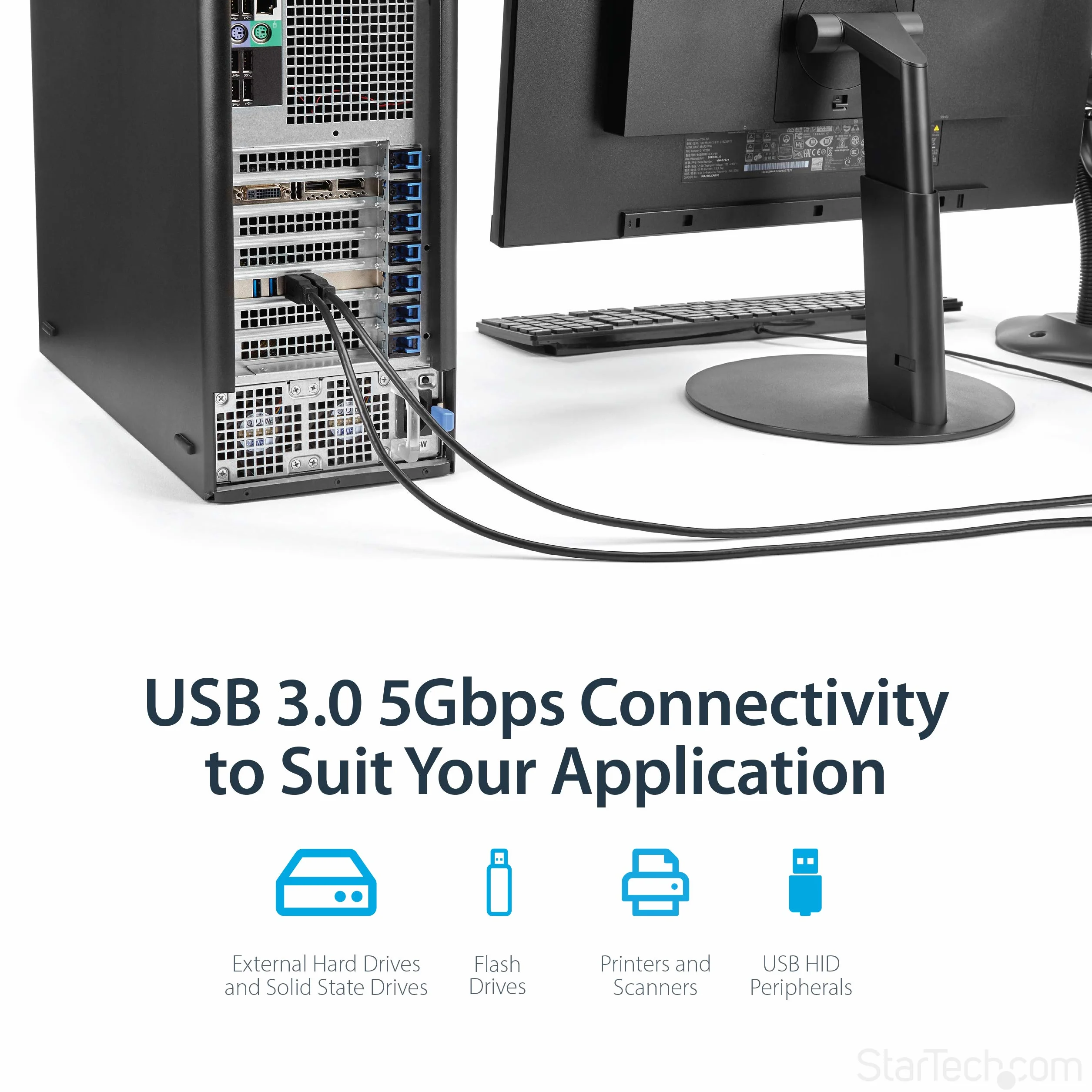 StarTech.com 4-portowa karta USB 3.0 PCIe z 4 dedykowanymi kanałami 5 Gb/s (USB 3.2 Gen 1) - UASP - SATA / LP4 Power - karta adaptera PCI Express (PEXUSB3S44V)