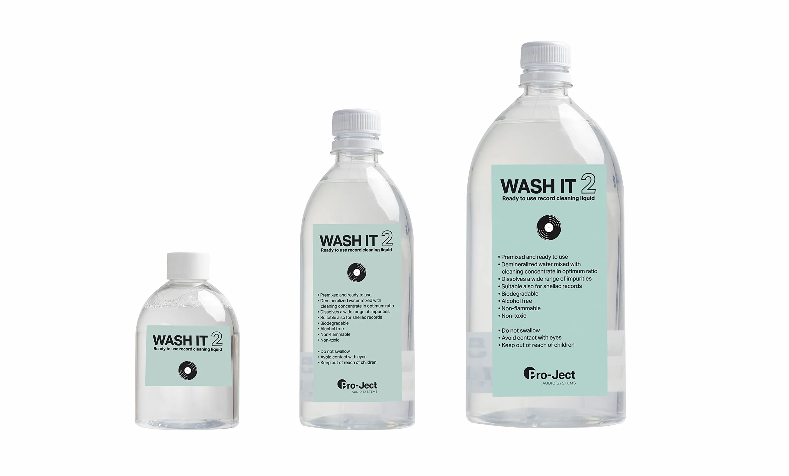 Pro-Ject Wash it 2, przyjazny dla środowiska płyn do czyszczenia płyt gramofonowych w gotowej do użycia mieszance, odpowiedni do VC-E(2) VC-S2/3 (500 ml)