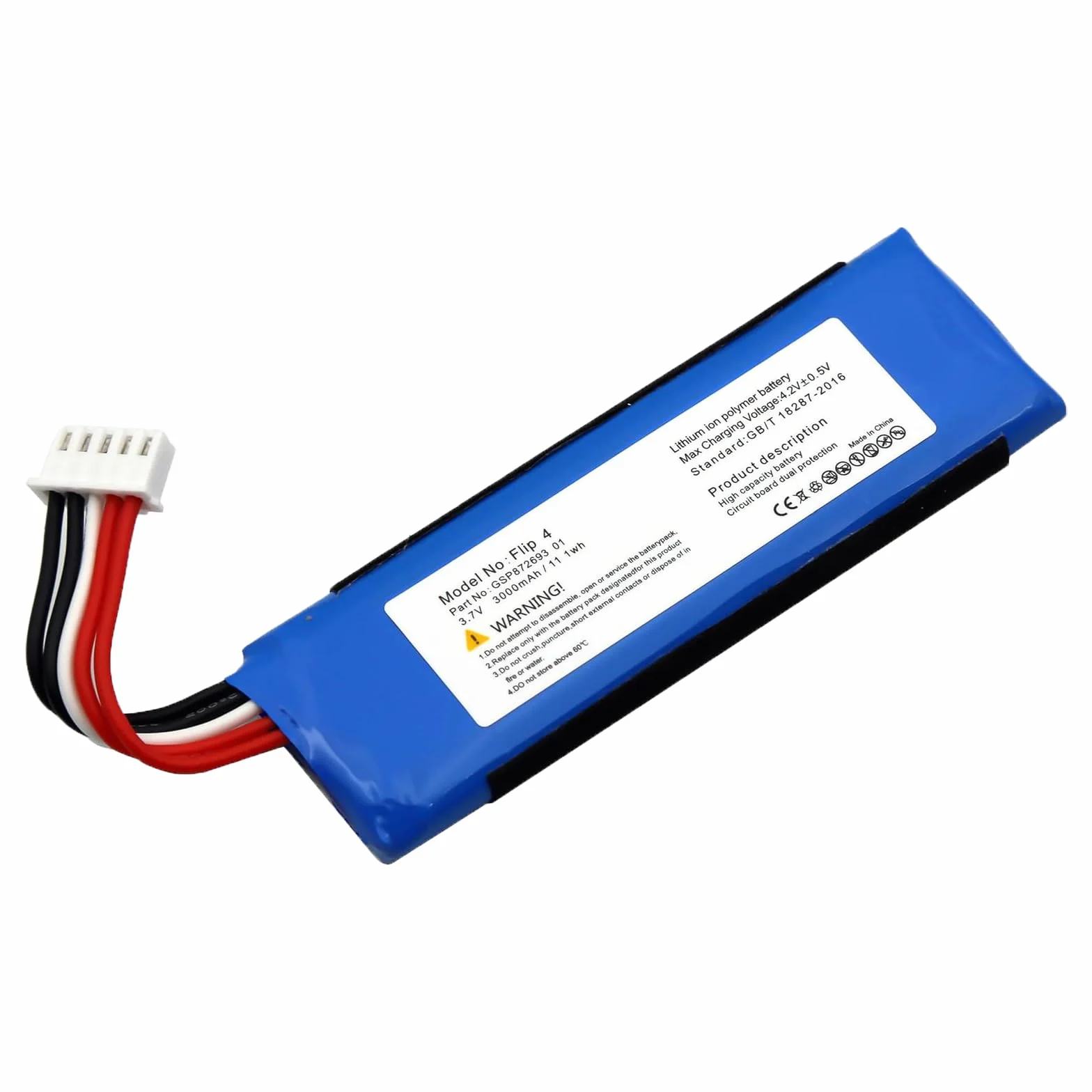 Bateria do JBL Flip 4 głośnik Bluetooth litowo-polimerowy 3,7 V 3000 mAh