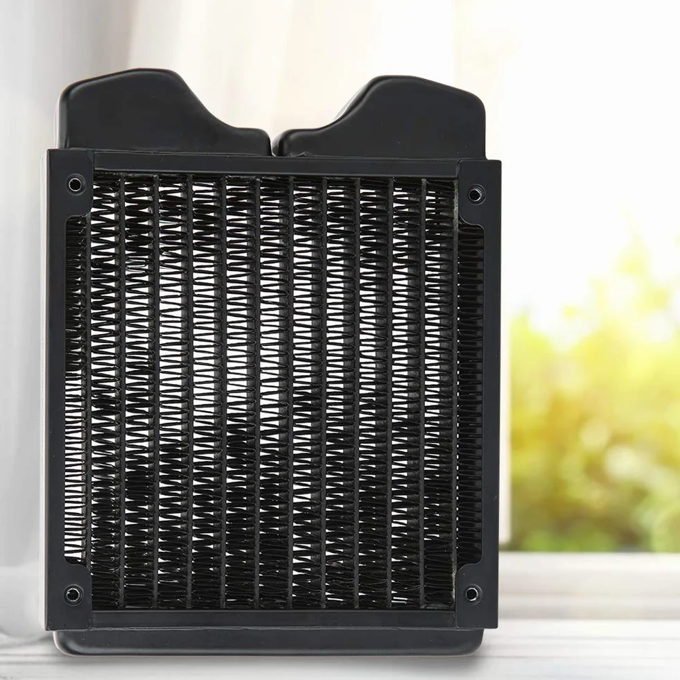 Cocoarm Gwintowana Miedziana Chłodnica Wodna Radiator 12 Rur G1 4-portowy Malowany Proszkowo 120 Mm 240 Mm 360 do Komputera PC Beauty Instrument Drukarka 3D Chłodzenie LED (120mm)