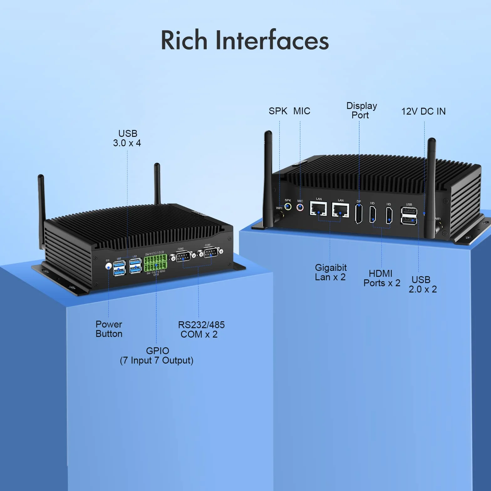 HYSTOU Mini PC bez wentylatora, przemysłowy mini PC Windows 11 Pro 16 GB RAM DDR4 256 GB SSD i5 10210U (do 4,2 GHz), 4 rdzenie, 8 wątków, komputer bez wentylatora, Dual Ethernet, mini komputer