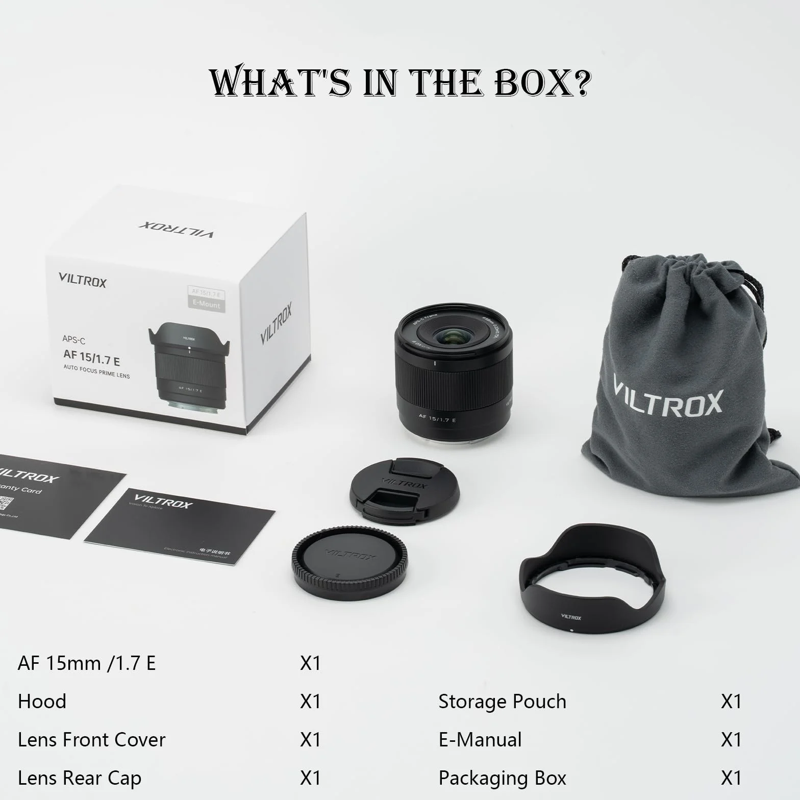 VILTROX 15 mm F1.7 autofokus obiektyw do aparatów Sony E Mount STM, soczewka z dużą przysłoną i szerokim kątem do czujników APS-C, kompatybilny z Sony A5000, A5100, A6000, A6100, A6300, A6400, A6500
