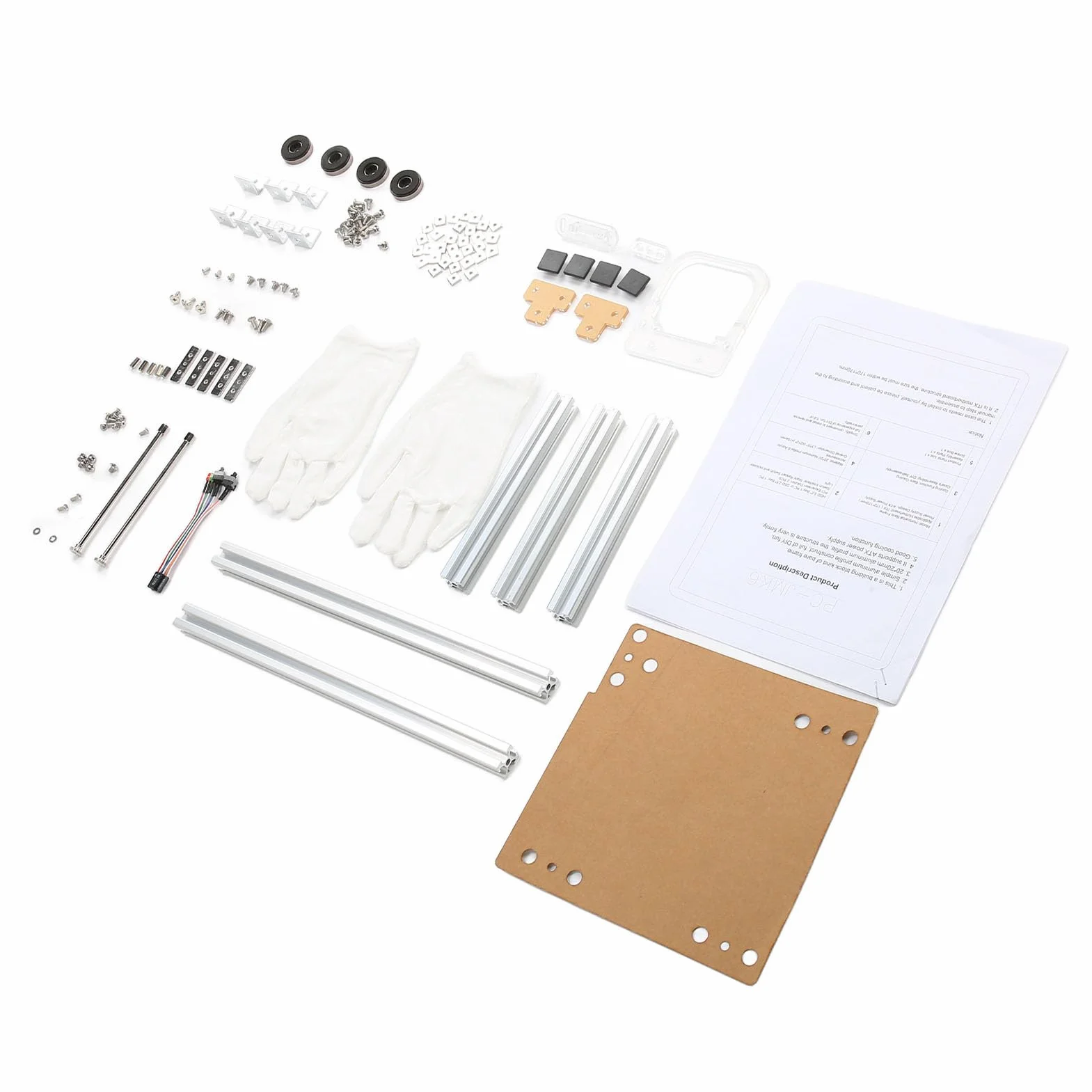 KIMISS Otwarty Wspornik Komputera ITX, Aluminiowe Konstrukcje Ramowe, Płyty Główne ATX/ITX, Doskonała Konstrukcja Rozpraszania Ciepła (SILVER)