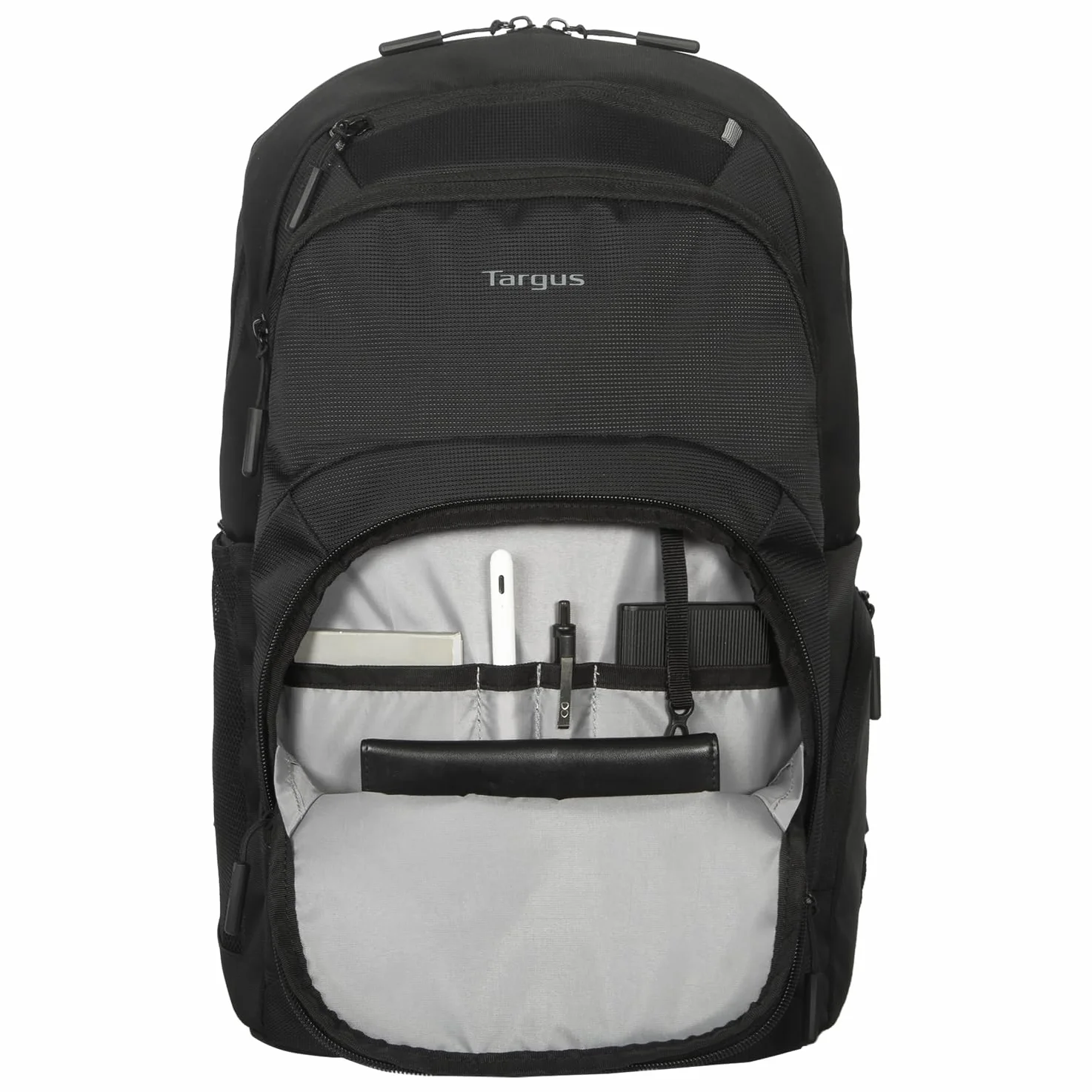 Targus Plecak na laptopa, pasuje do laptopów 15-16 cali, pojemność 25 l, wiele kieszeni, wodoodporny, czarny