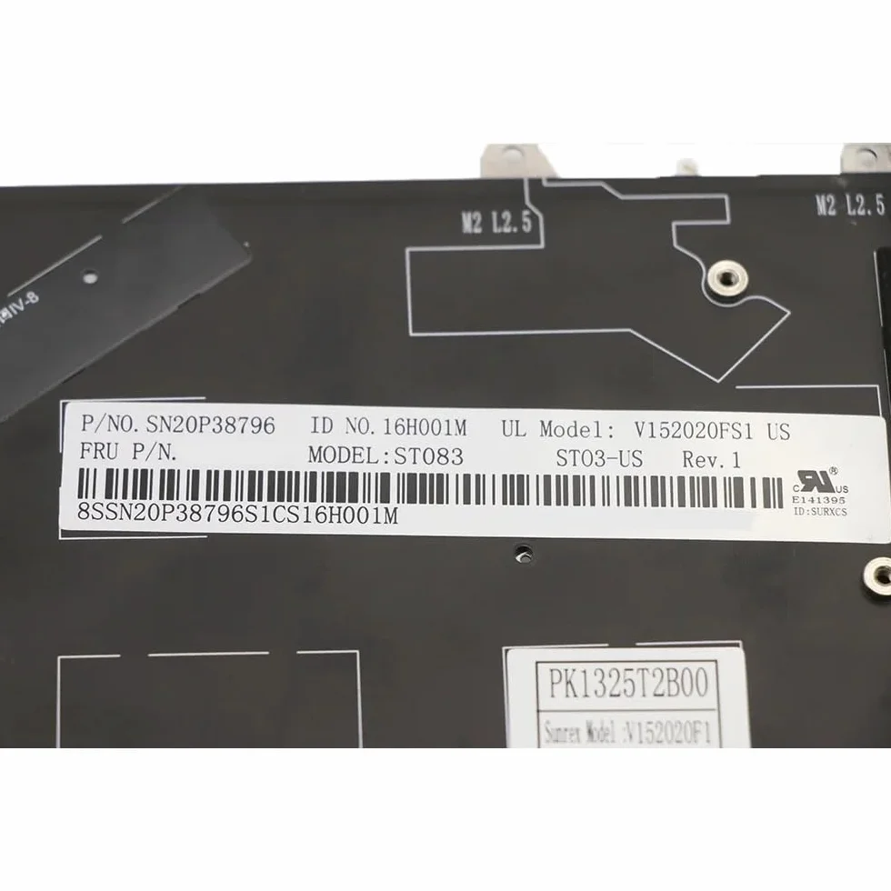Dla ThinkPad X380 Yoga Laptop Keyboard Wewnętrzny USA angielski srebrny podświetlenie FRU: 01HW655 01HX100 części do laptopa