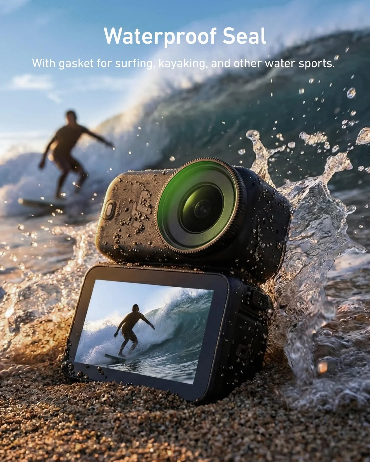 TELESIN Zestaw filtrów CPL ND do DJI Osmo Nano, filtr CPL ND8 ND16 ND32 + szkło ochronne Folie ochronna wyświetlacza, filtr neutralno-cieniujący i polaryzacyjny, szkło optyczne HD, akcesoria do kamery