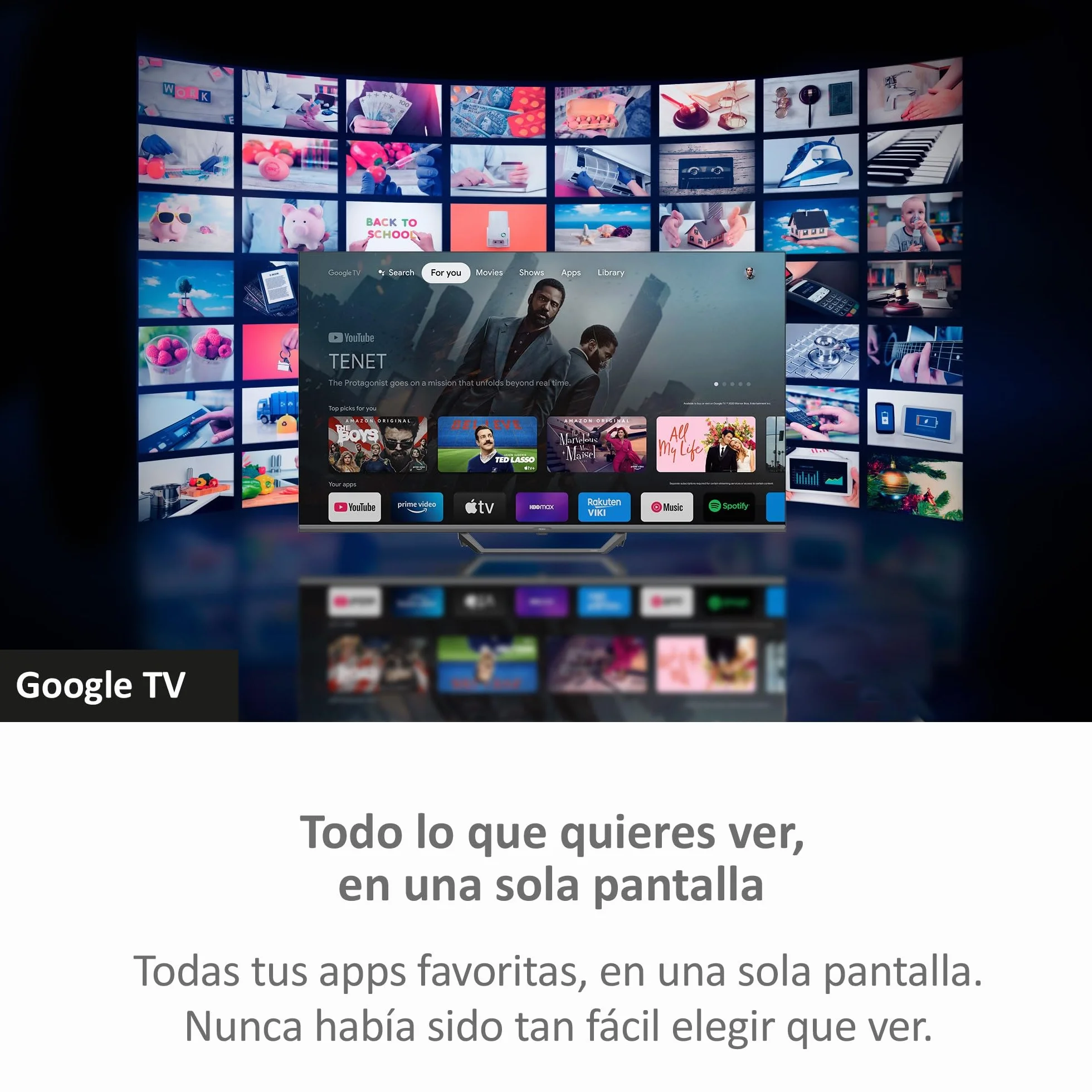 Haier QLED 4K UHD H50S80EUX Smart TV 50", Google TV, Dolby Audio, HDR 10, Smart Remote Control, Google Assistant, Bluetooth 5.1, DBX TV, HDMI 2.1 x 4, bez ramki, 2024