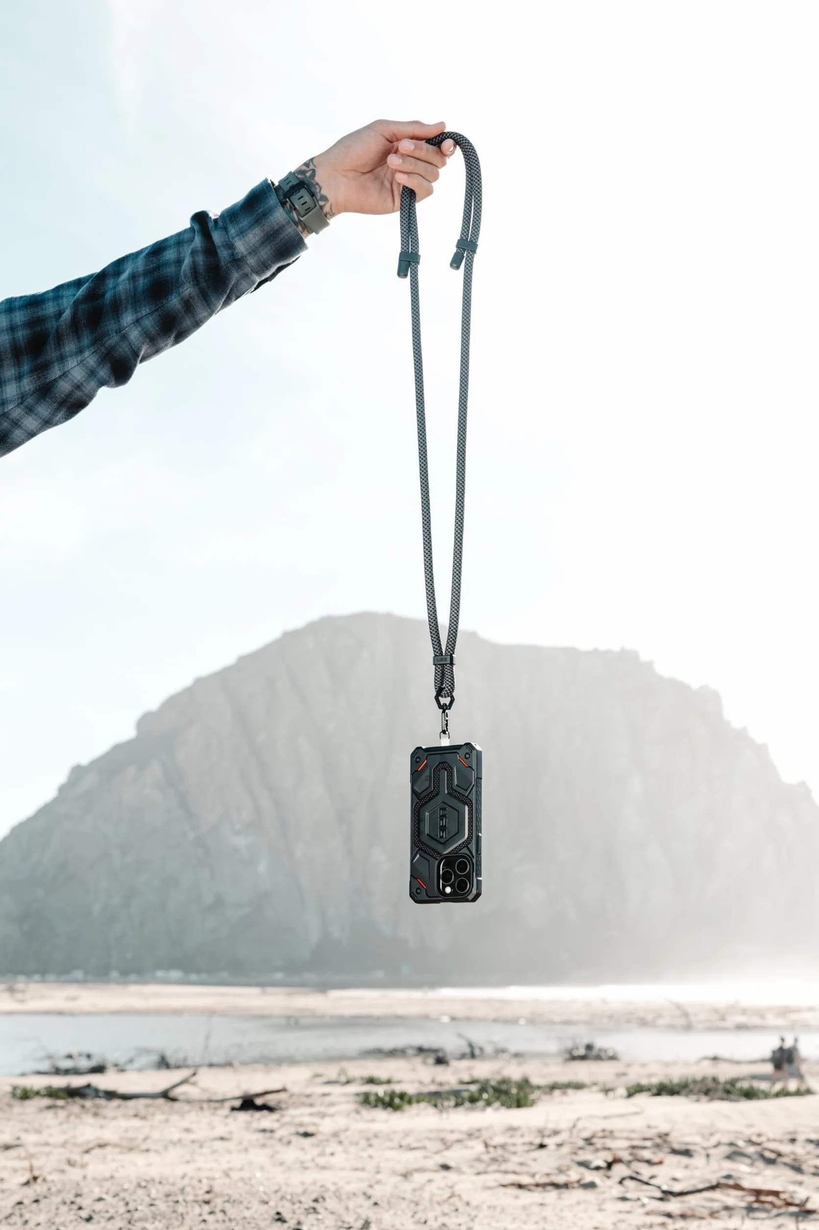 URBAN ARMOR GEAR UAG smycz do telefonu crossbody, 10 mm/7 mm regulowany pasek na ciało Paracord cywilny