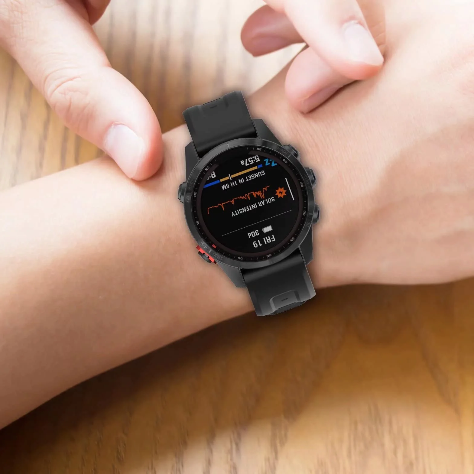 Silikonowy pasek kompatybilny z Garmin Epix Gen 2, 22 mm