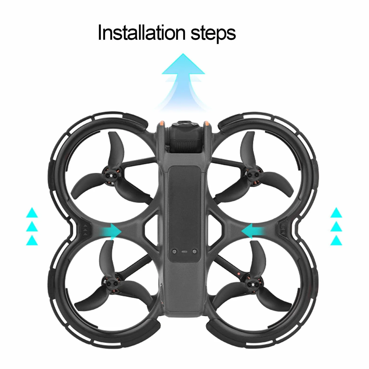 Tbest Drone Propeller Guard, lekki zderzak ochronny do drona Avata 2 (czarny)