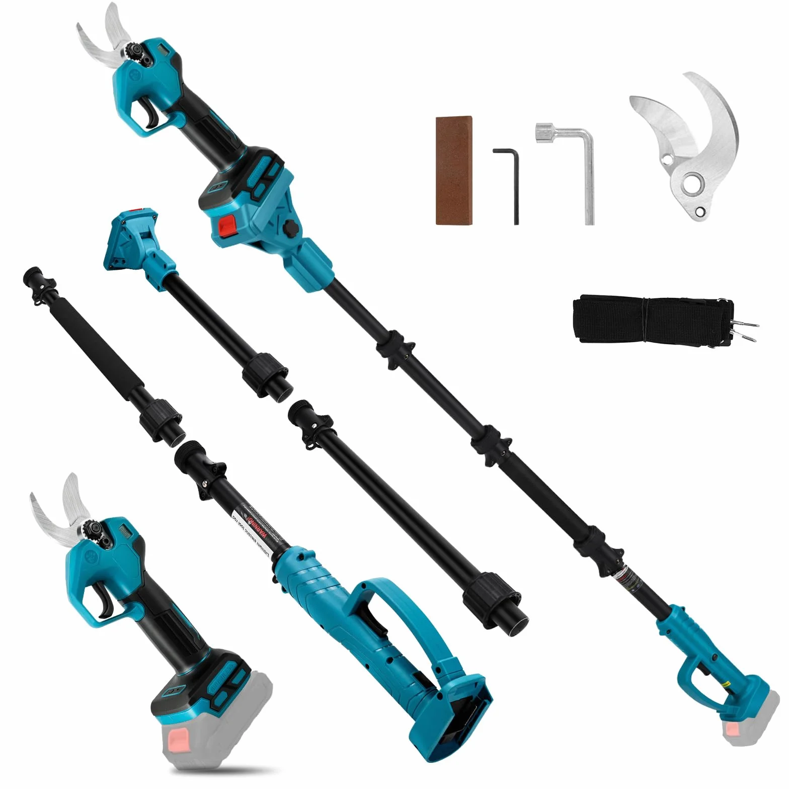 Makita 18V akumulatorowe nożyce do gałęzi teleskopowe 2 m, średnica cięcia 30 mm, LCD