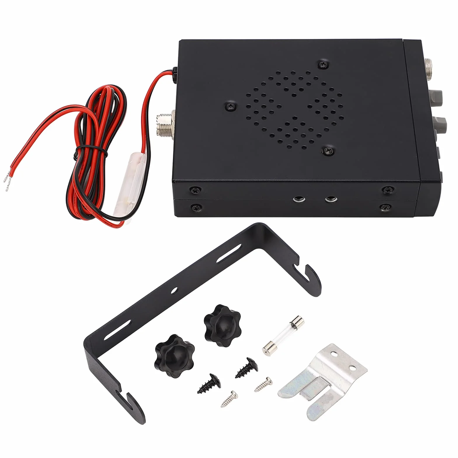 Ausla Transceiver CB, Metalowy 27 MHz Transceiver CB Radio, 40 KanałóW AM 12 Do 16 V DC, Moc Wyjściowa 1 W Lekki, Przenośny dla Kierowców łodzi Do Użytku Morskiego