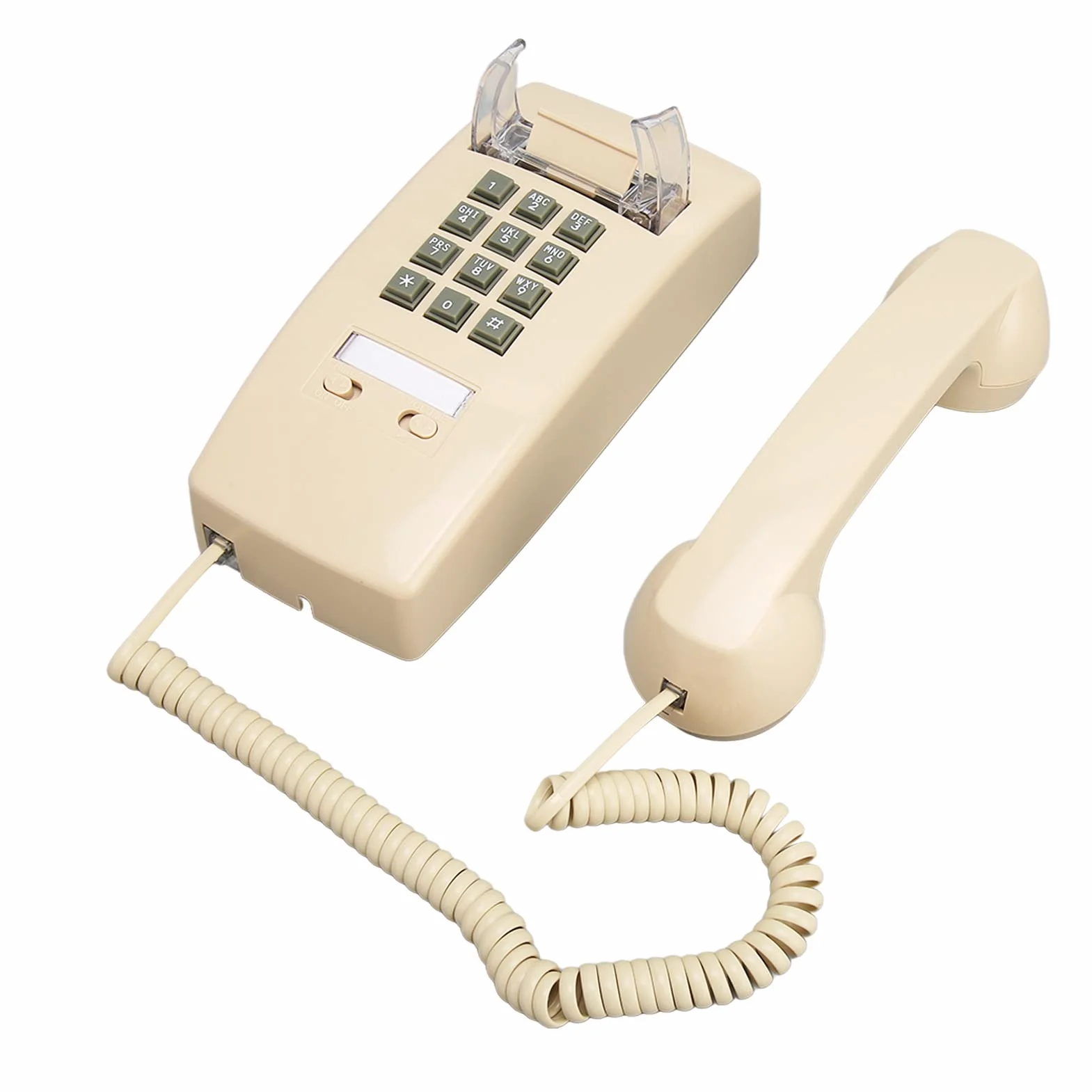 Telefon ścienny w Stylu Vintage, Telefon ścienny w Stylu Retro do Telefonu Stacjonarnego z Mechanicznym Dzwonieniem, Telefon ścienny z regulacją Głośności dla Seniora, łazienka,