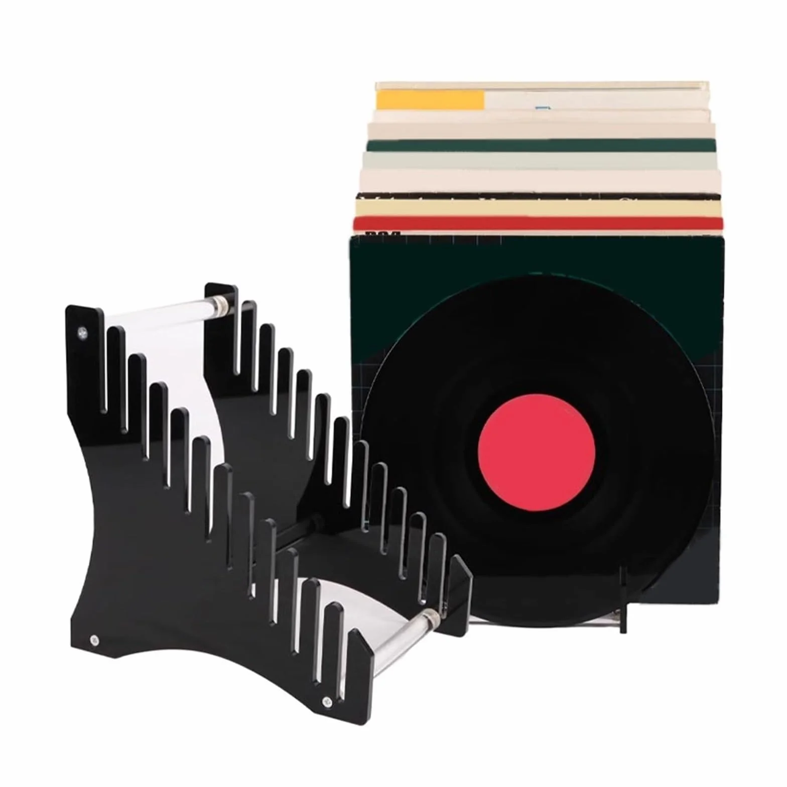 Stojak na płyty Albumy CD stojak na stojaki akrylowy płyty winylowe 12 organizer do przechowywania płyt LP