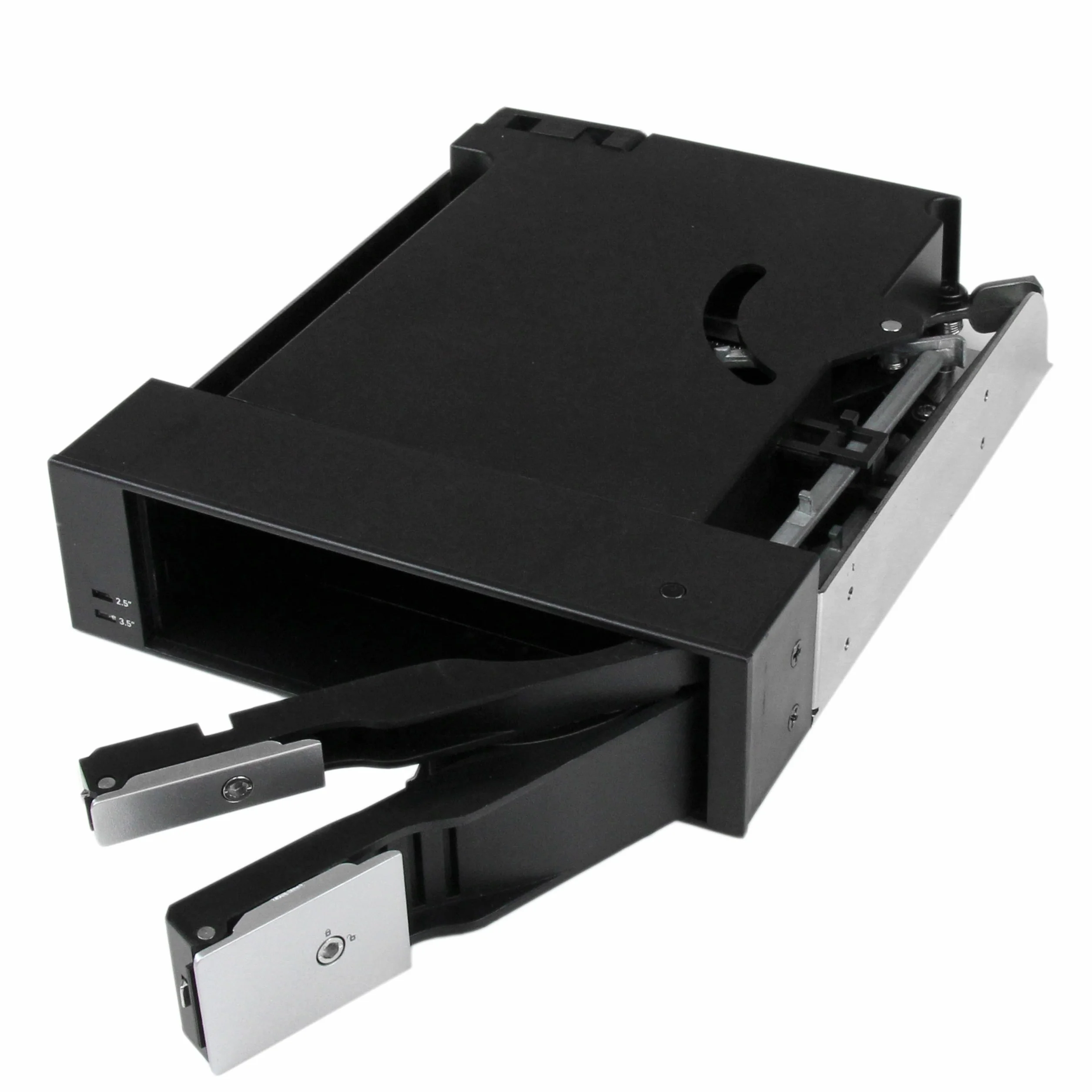 StarTech.com Dual Bay 5,25" ramka wymienna do 2,5" / 3,5" SATA/SAS HDD lub SSD z wentylatorem - Hot Swap Mobile Rack Backplane