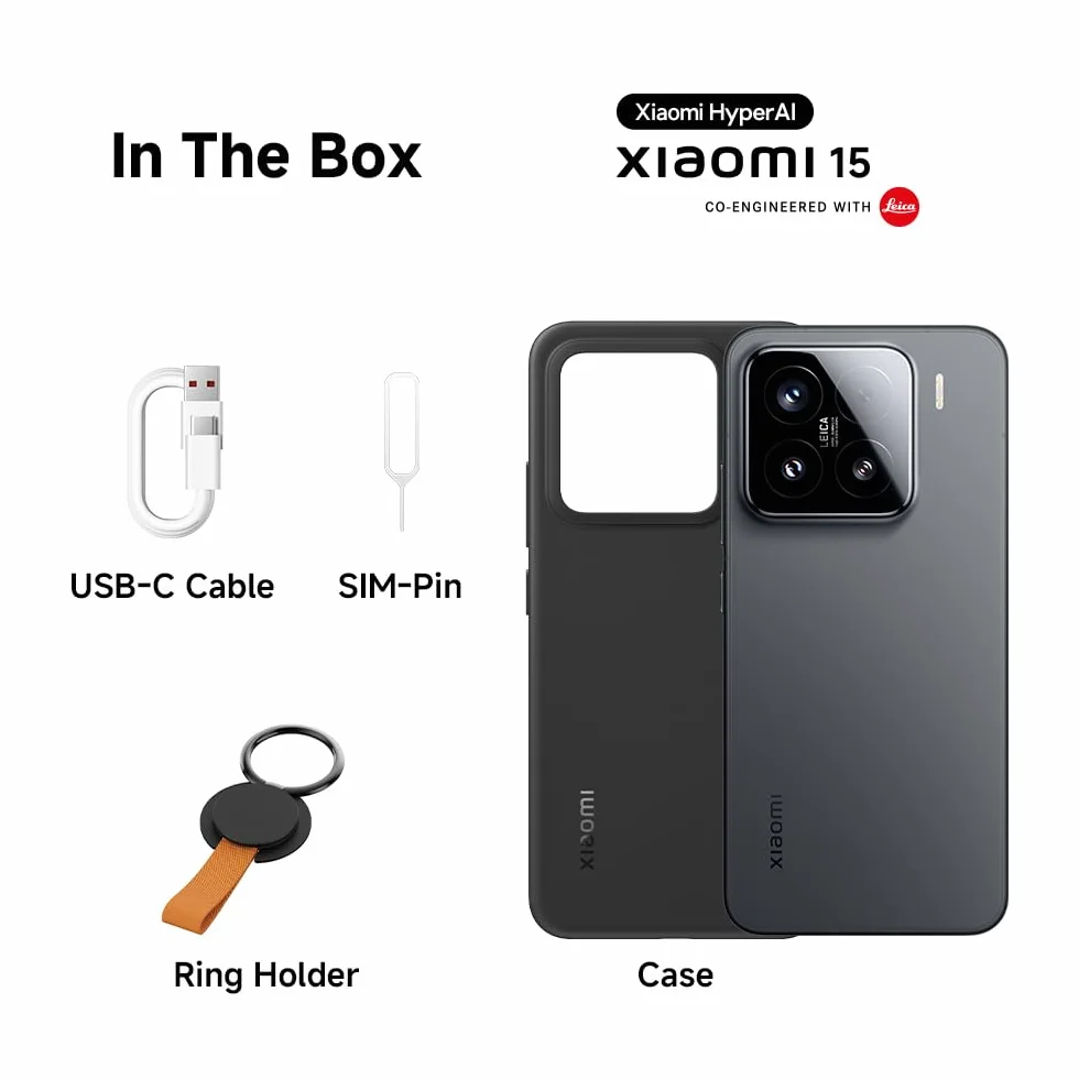 Xiaomi Smartfon 15, 12 + 256 GB, biały, główny aparat Leica 50 MP, bateria 5240 mAh, HyperCharge 90 W, HyperAI (bez zasilacza w zestawie)