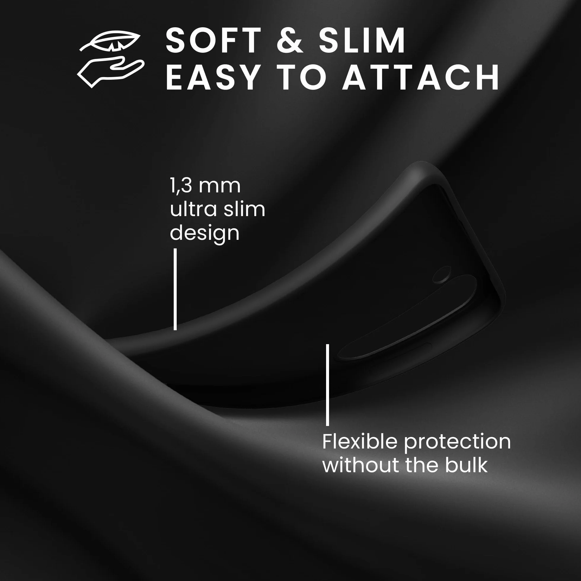 kwmobile Etui do Samsung Galaxy A55 5G, Ultra cienki TPU i silikon, Czarny
