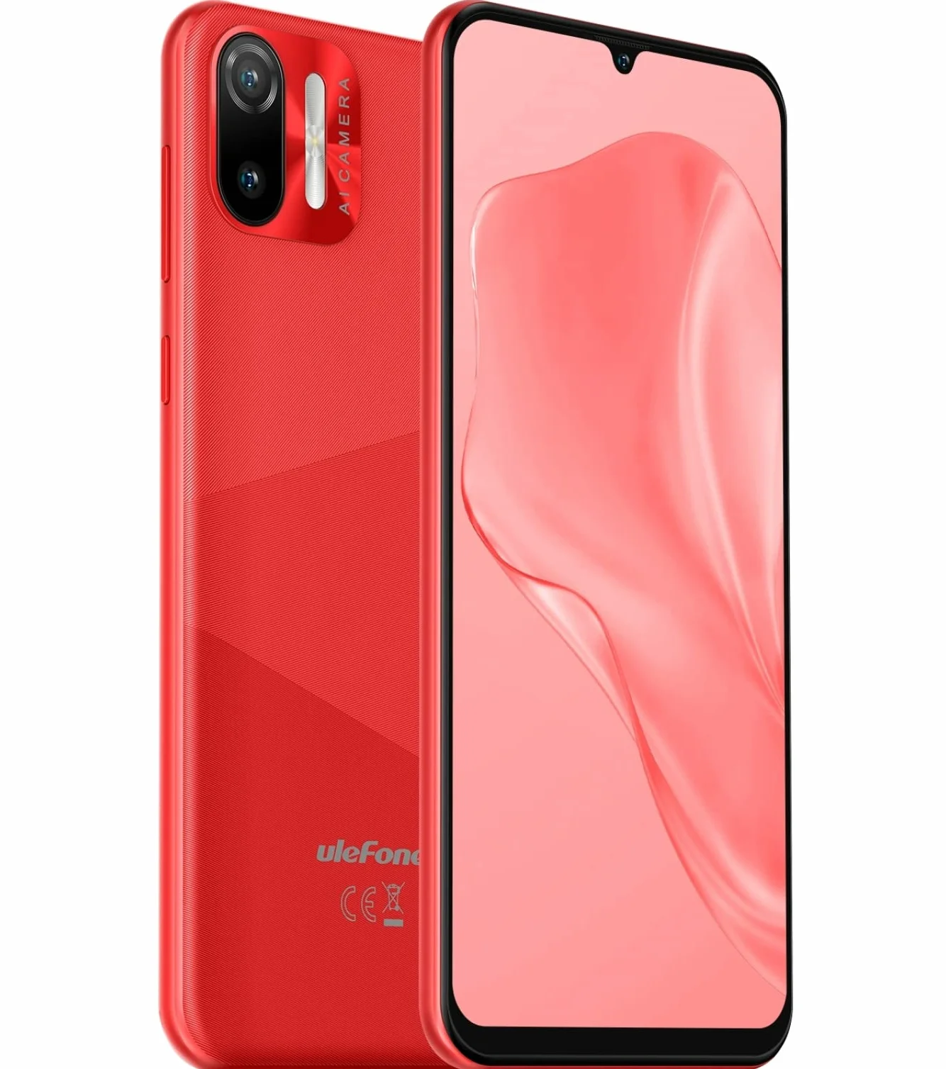 Ulefone Smartfon 4G bez umowy, Note 6(P), 8,5 mm, ultra cienki dual SIM, ekran HD 6,1", 3 gniazda na karty, Android 11 Go, 2 GB + 32 GB, aparat 8 MP + 5 MP, odblokowanie