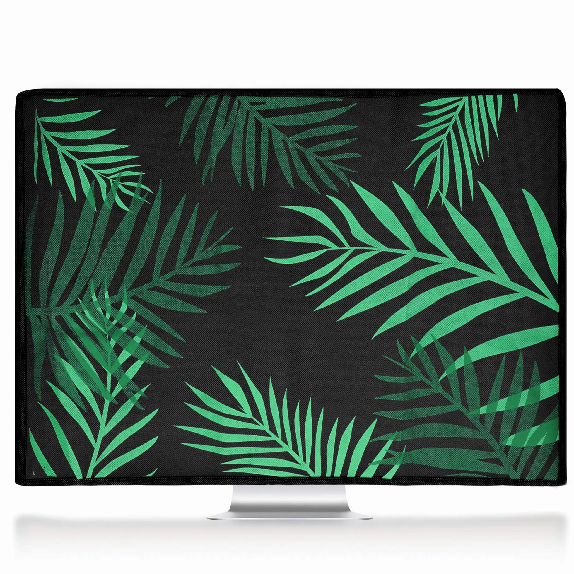 kwmobile Pokrowiec na ekran komputera 24-26" ochraniacz ekranu PC ciemnozielono-czarny