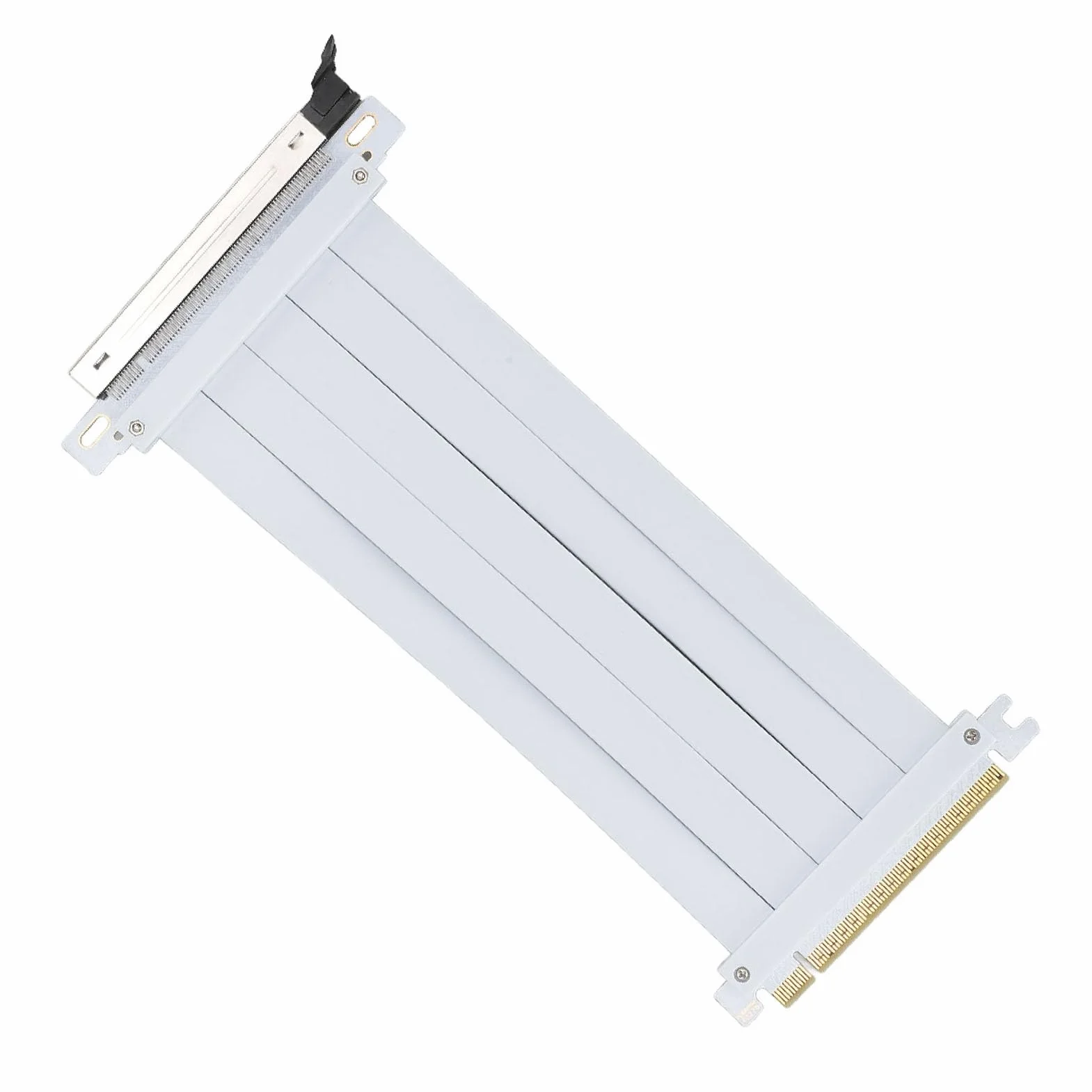 Kabel Riser PCIE 4.0 X16, Biały Adapter Przedłużający GPU 128 Gb/s, Kompatybilny z RTX4090 (ti) i RX8900 (xt), do Obudów Komputerów PC, Serwerów, Gier, z unikalną osłoną Kabla