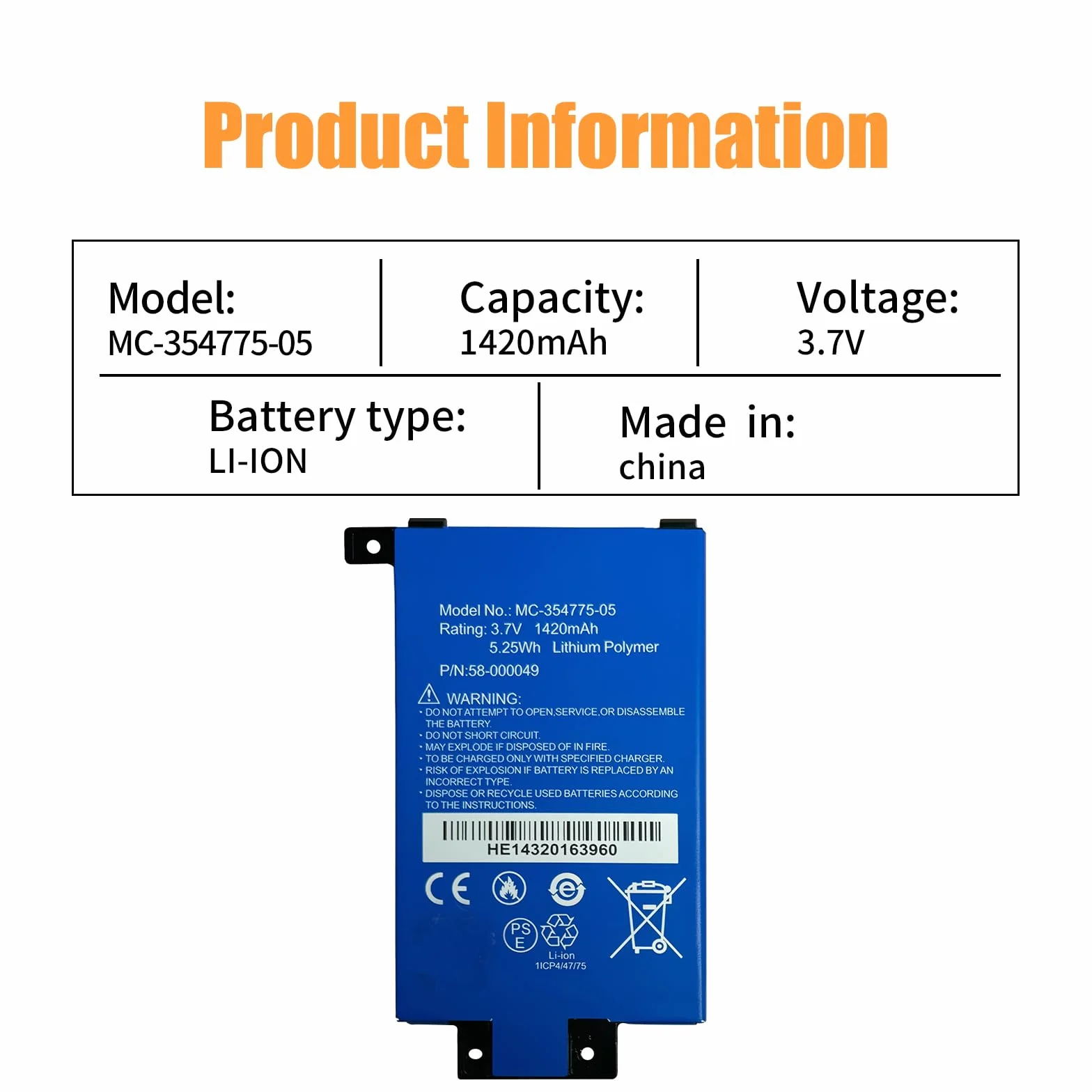 XITAIAN 3,7 V 5,25 Wh 1420 mAh zamiennik baterii do czytnika e-booków