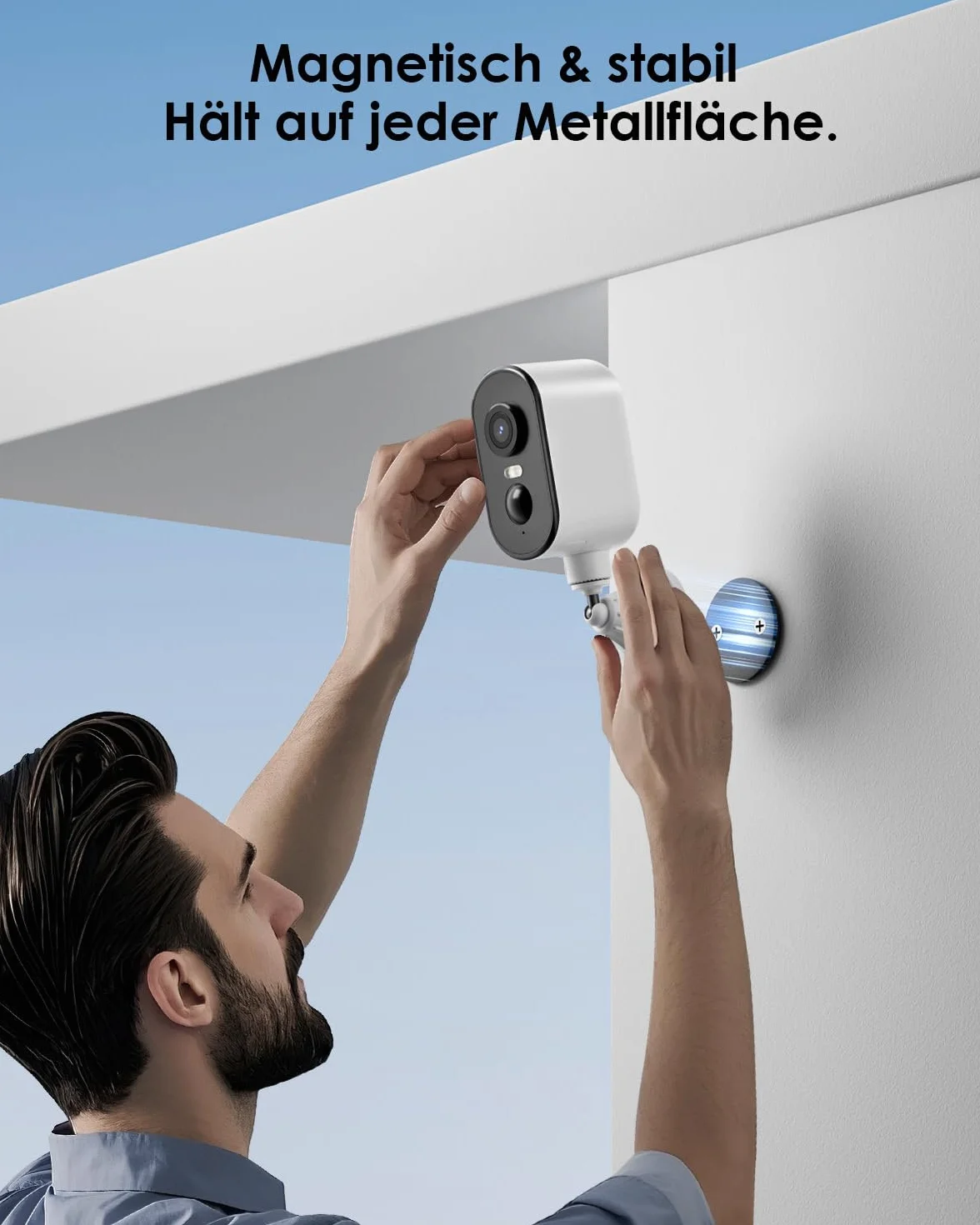 CZEview 2K kamera monitoringowa zewnętrzna z akumulatorem, magnetyczne mocowanie, wykrywanie ruchu, bezprzewodowa kamera monitoringowa wewnątrz/na zewnątrz, 2.4G, 2-drożne audio, kolorowa noktowizja