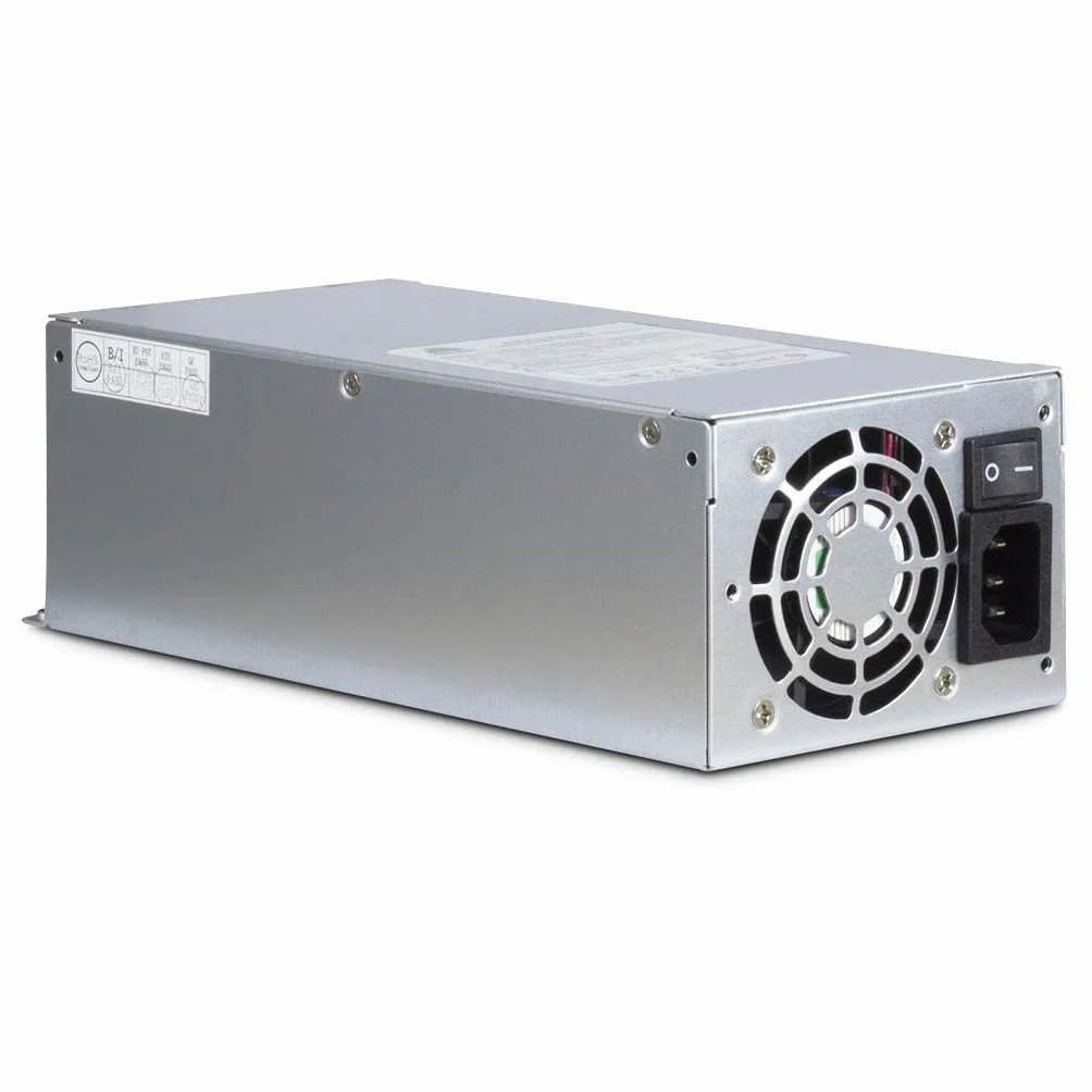 Inter-Tech ASPOWER U2A-B20500-S zasilacz sieciowy, 500 W, stal nierdzewna, 500 W, 115-230 V, 90%, przeciążenie, przepięcie, przegrzanie, zwarcie, 8 cm, 1 wentylator)