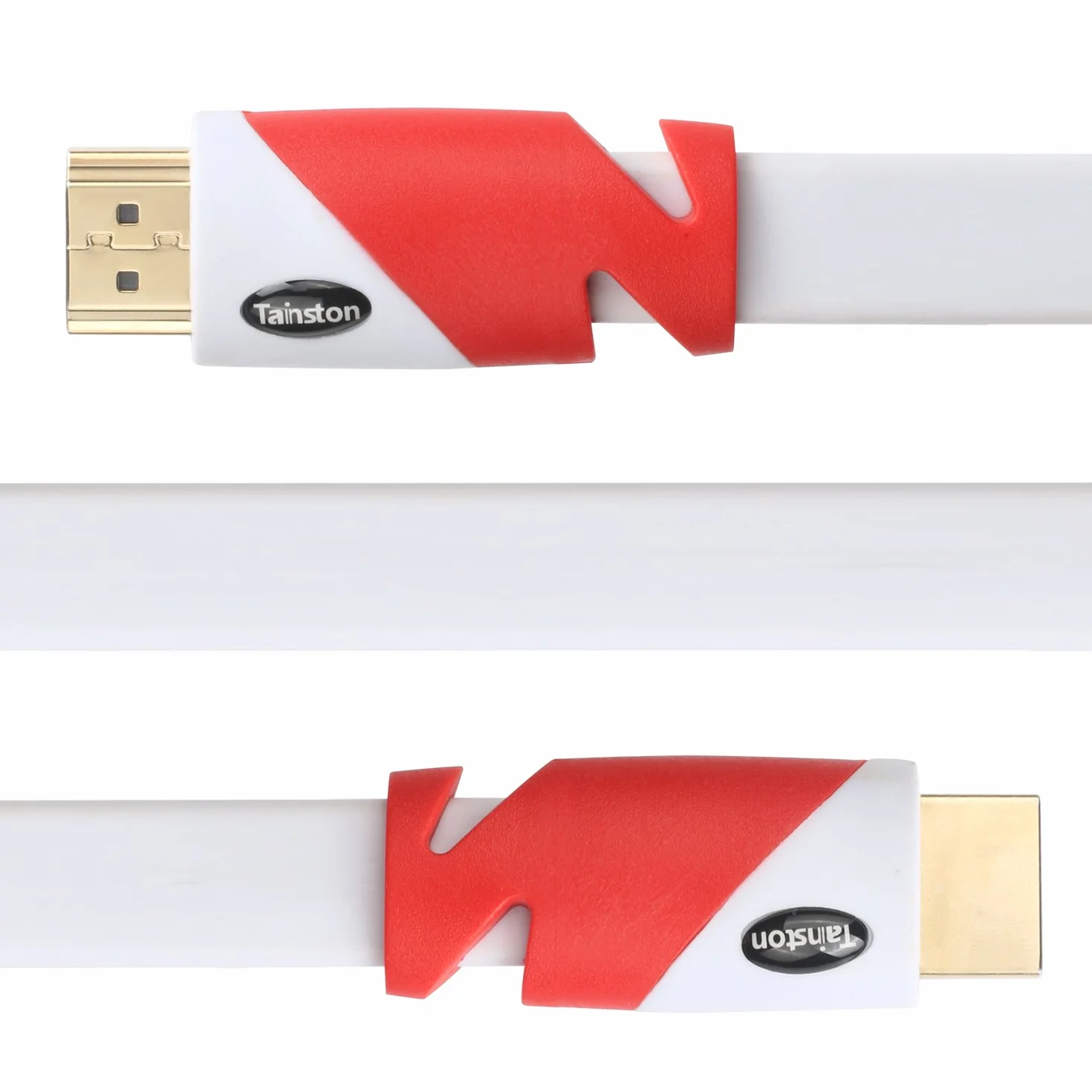 Płaski kabel HDMI o wysokiej prędkości (30 stóp) obsługuje 4K 2160P, 3D, 1080P, kanał zwrotny audio