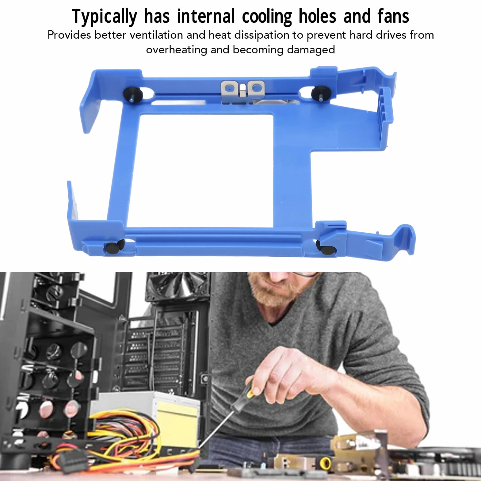 Kieszeń na Dysk Twardy 3,5, Mocny Metal ABS Stabilny Łatwa Instalacja Kieszeń na Dysk Twardy, SAS SATA Uchwyt na Dysk Twardy Kompatybilny z 9020 7020 7010 3020 3010
