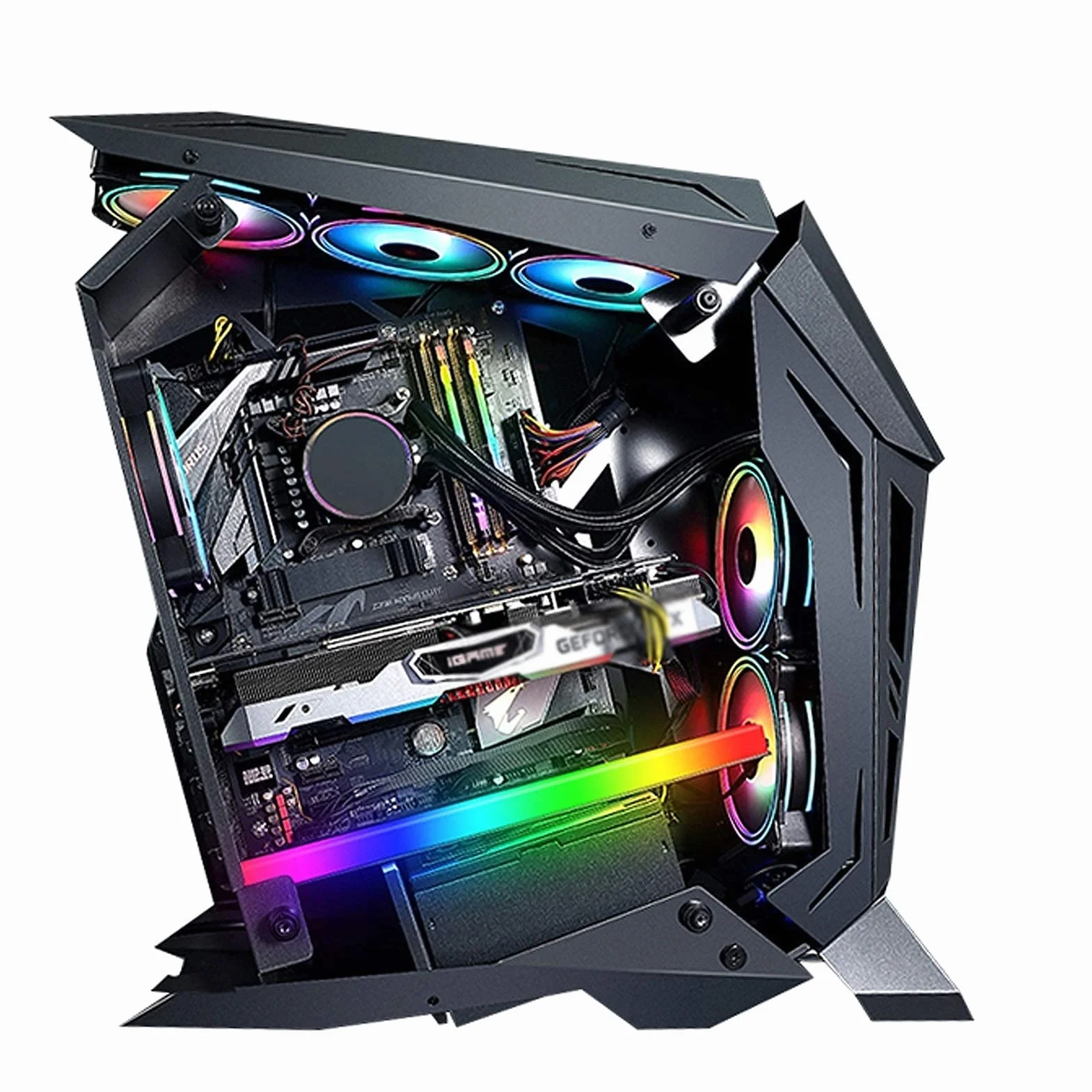 Szafka Gier, Komputer W Środku Wieży ATX, Dwustronny Szkło Hartowane, 2 × USB3.0, Odpowiednie Do Pulpitu, W Tym Panele Spersonalizowane