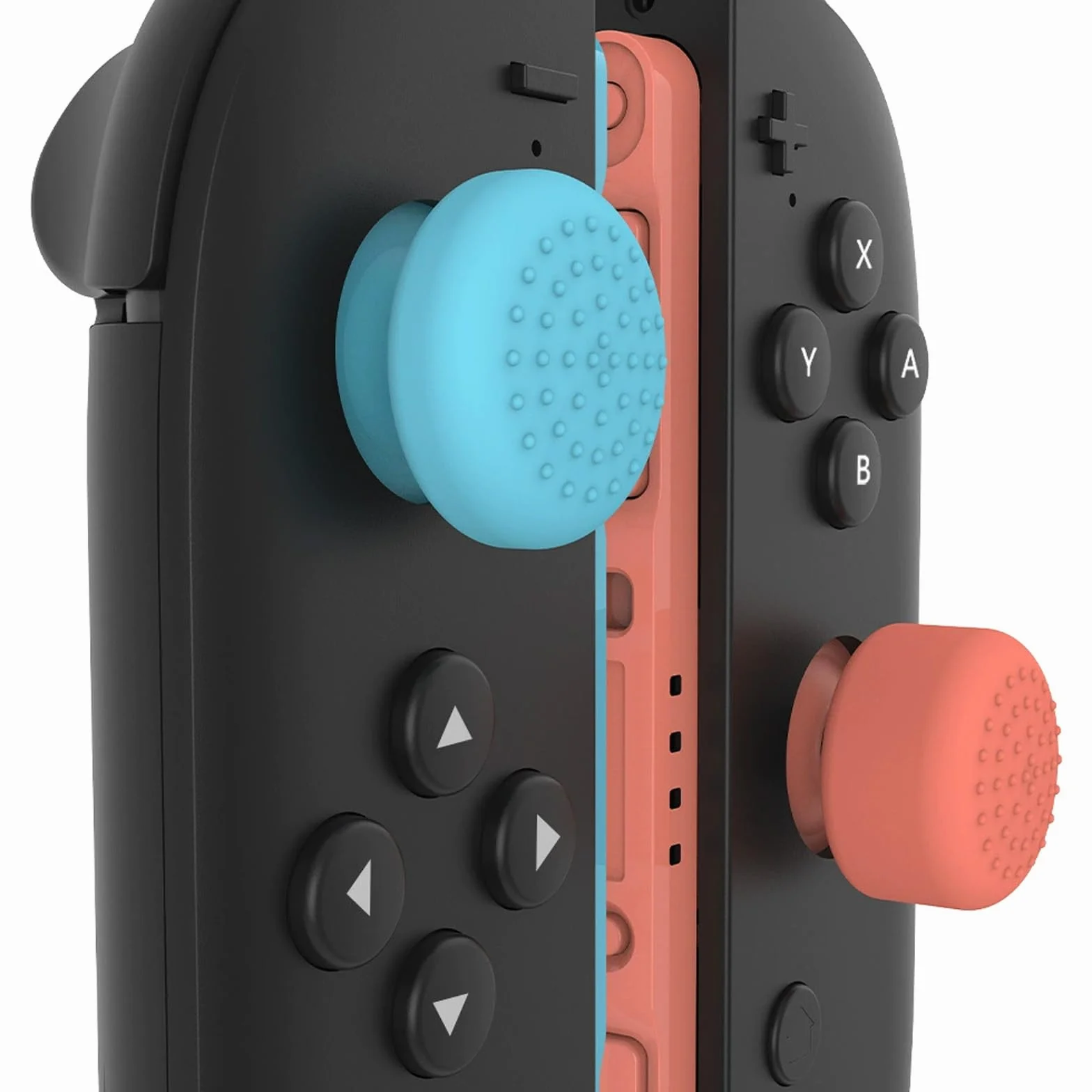 Silikonowe nakładki ochronne na kciuki do Nintendo Switch 2 Joy-Con, niebieskie/pomarańczowe/czarne, 12 sztuk