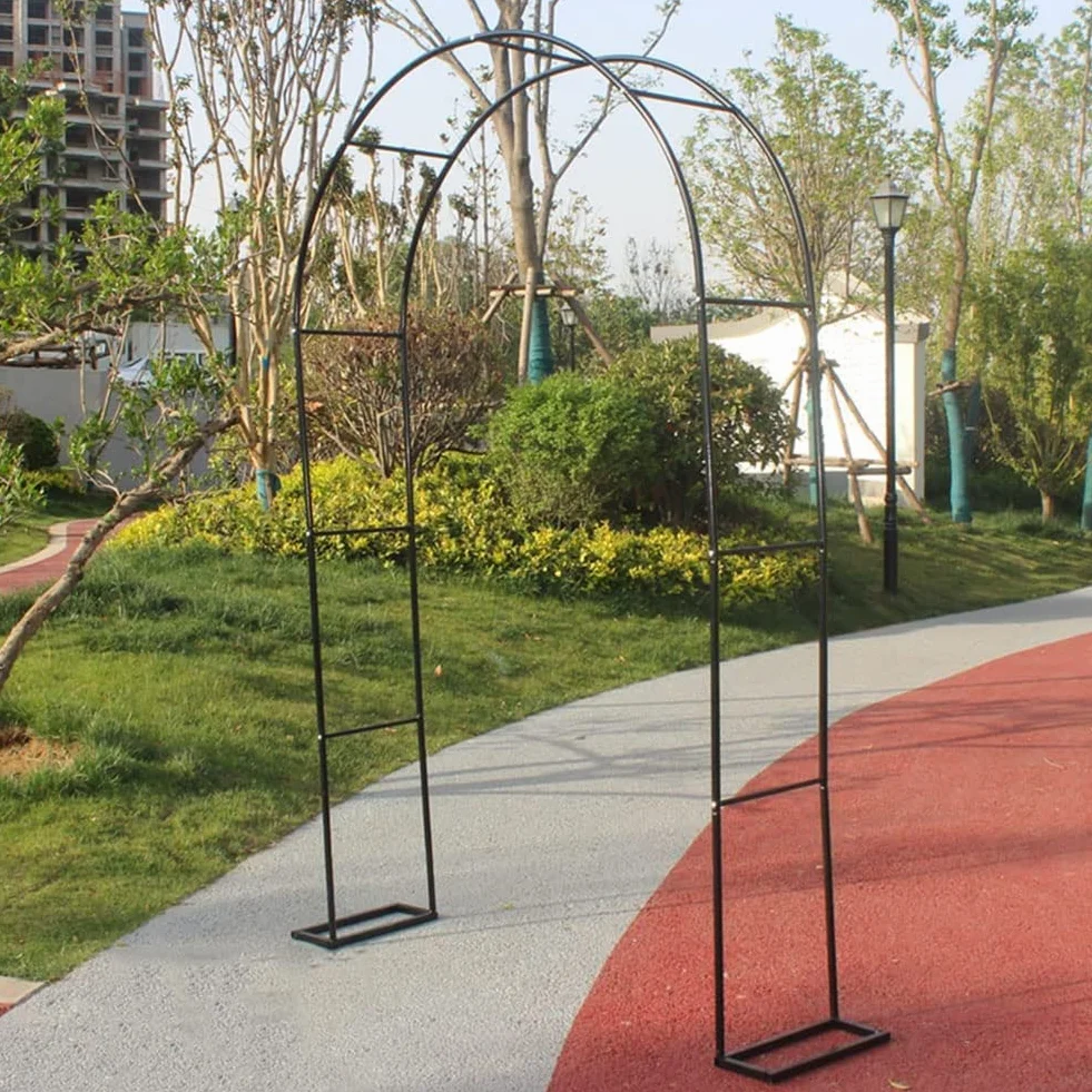 Łuk ogrodowy 120-350 cm kratowy dla roślin pnących czarna rama W3M H2