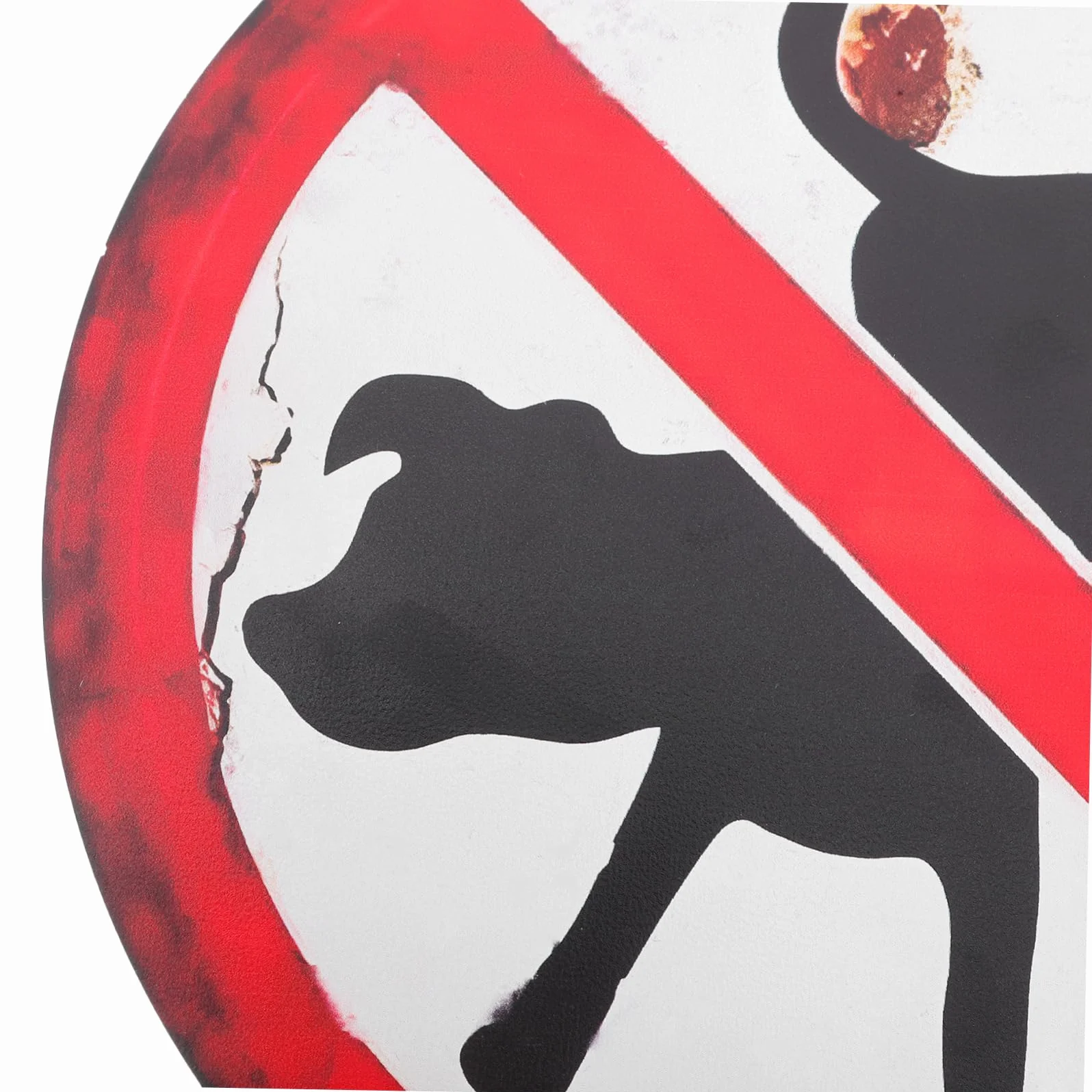 Retro No Dog Poop Sign Aged Decorative Lawn Garden Keep Clean Pet Waste Management Outdoor Decoration