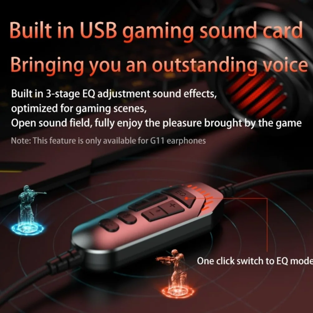 G11 Esports Gaming Headset Słuchawki z zawieszoną opaską na głowę zaprojektowane przez długi czas