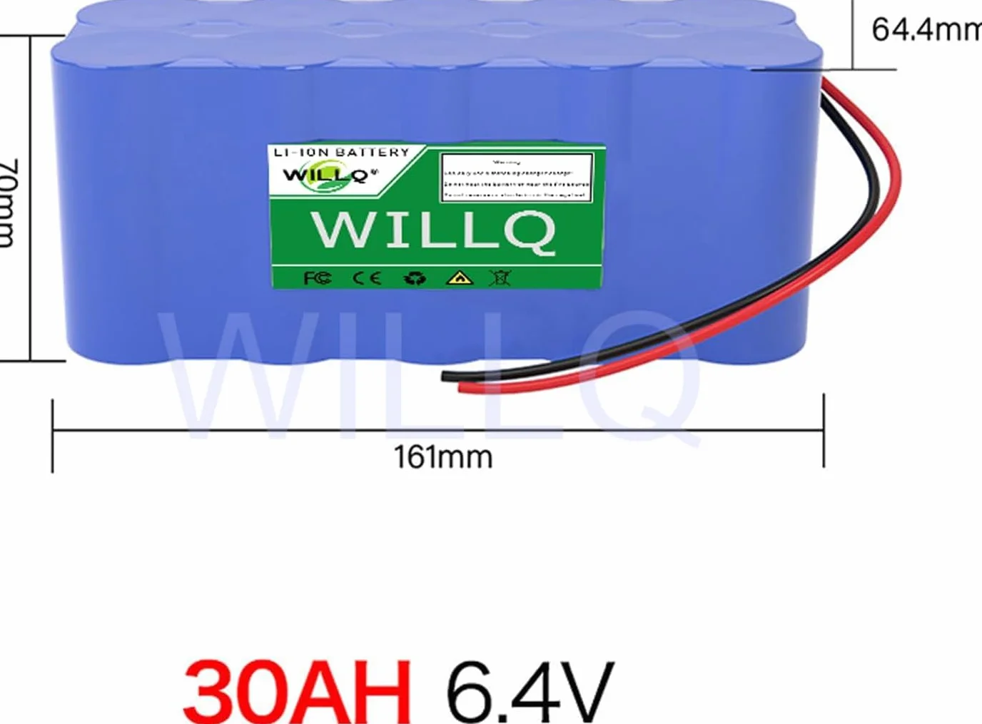 Wymienny Akumulator Litowo-jonowy 6,4 V 6 Ah 12 Ah 18 Ah 24 Ah 30 Ah Akumulator Lifepo4 Z Do Zabawek Elektrycznych Oświetlenie Słoneczne, 6.4v 30ah b