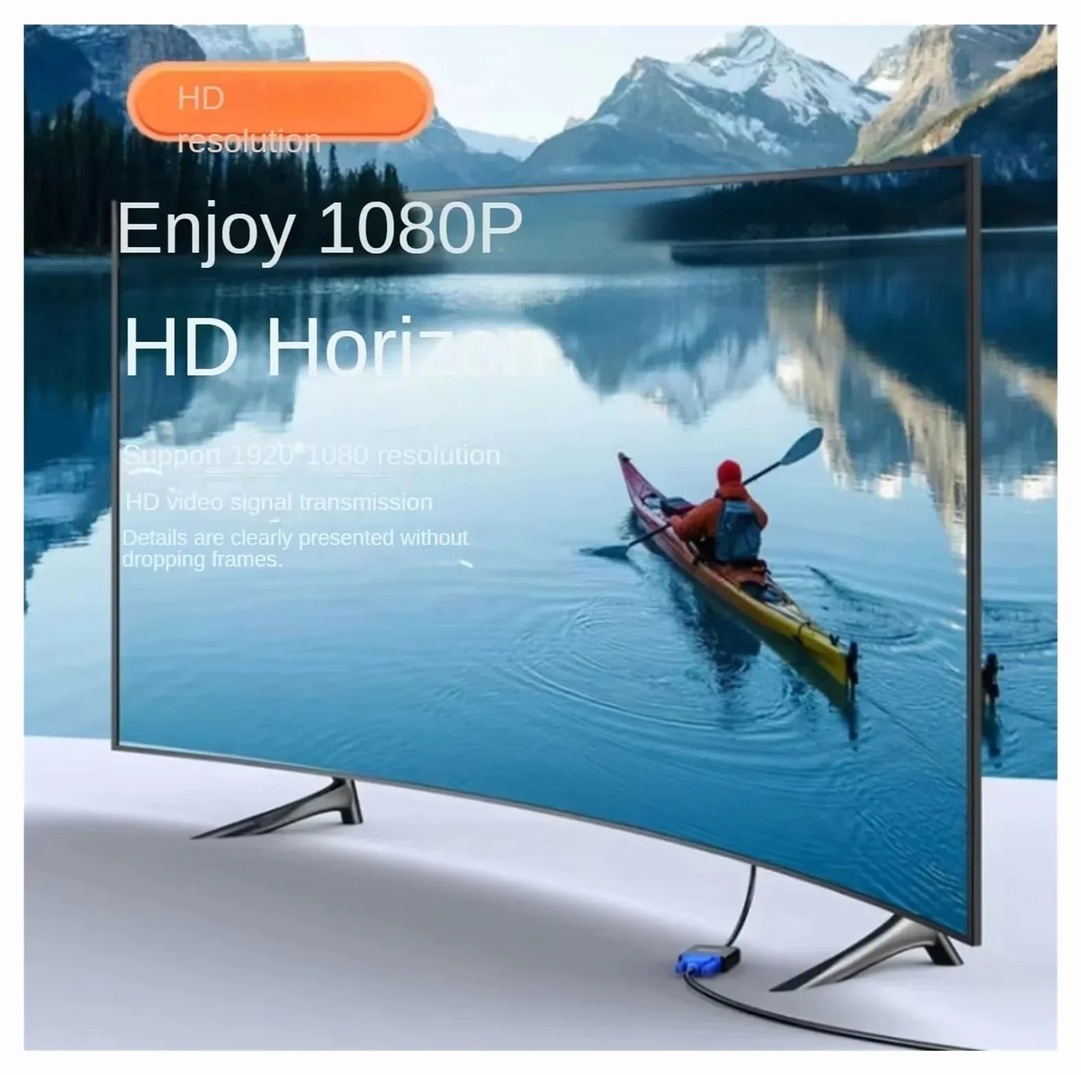 1080P HDMI na VGA męski na żeński konwerter adaptera do laptopa PC (czarny)