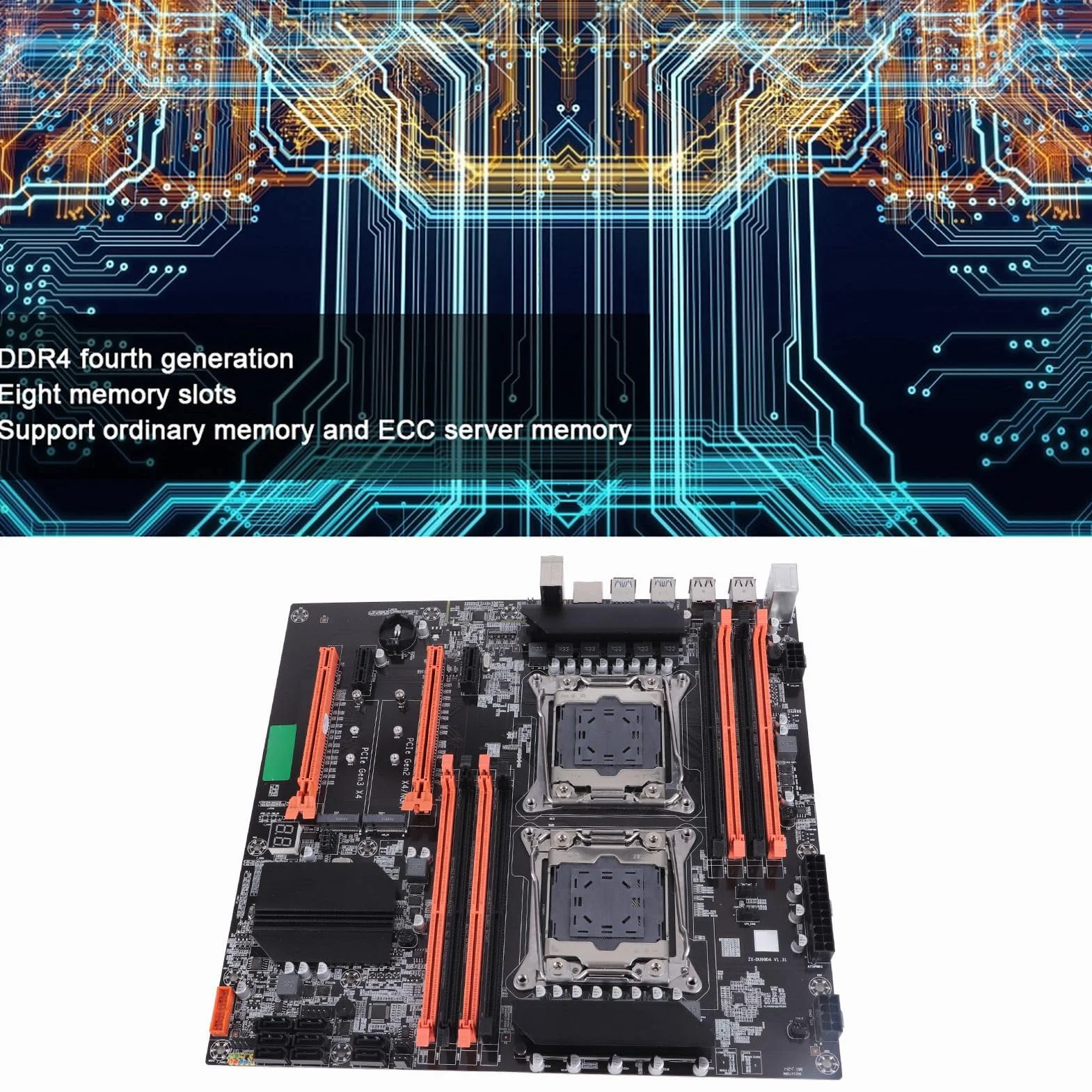 Płyta Główna X99 Płyta Główna Podwójne Gniazdo Płyta Główna Pulpitu 2011 3 Pin DDR4 dla Studyjnego Symulatora Gier Komputerowych E5CPU