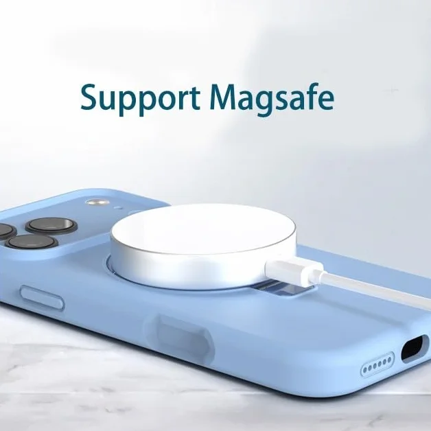 Etui na iPhone 17 Pro (kolor: jasnoniebieski) gruby silikonowy pierścień stojak magnetyczny tył etui