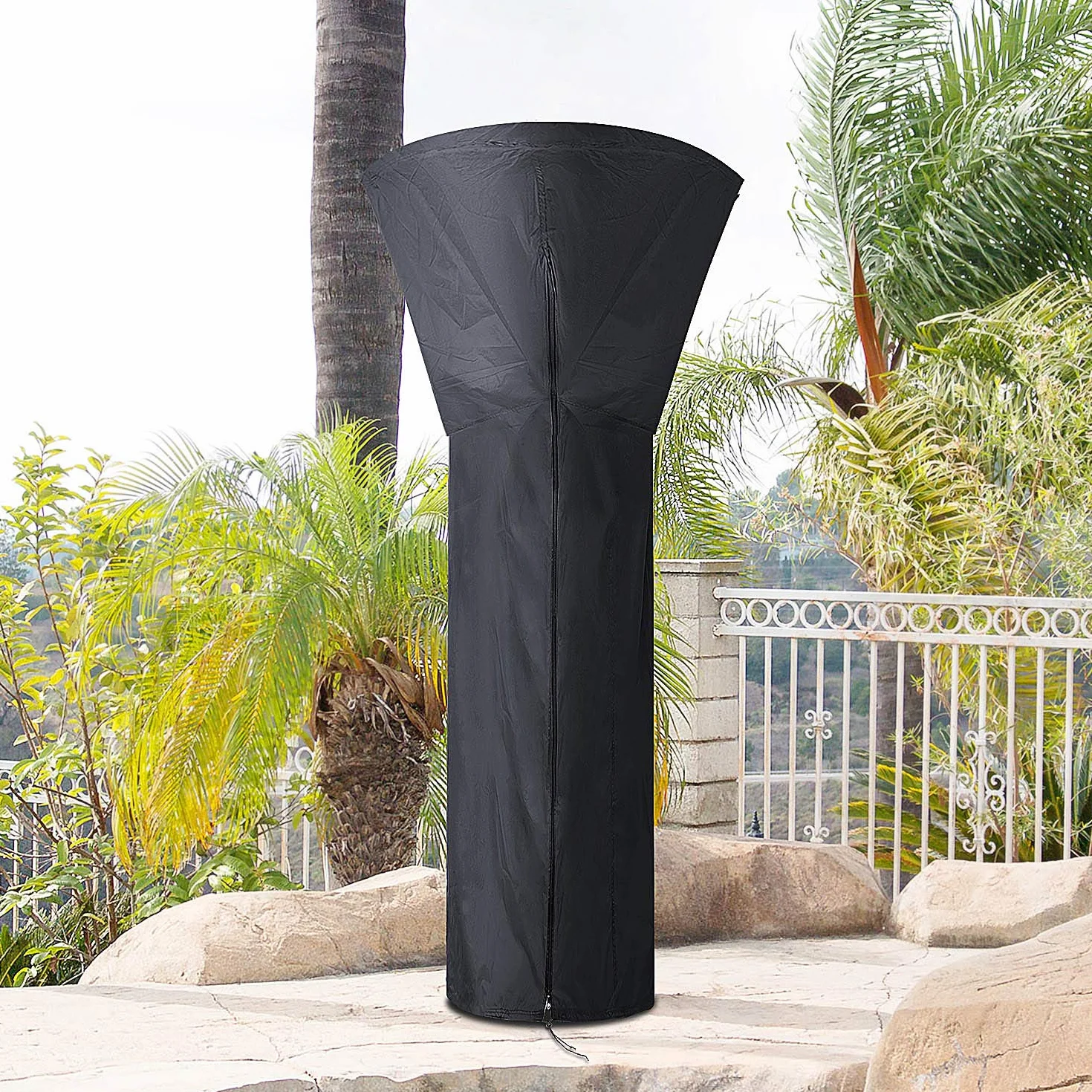 Diealles Shine Vordas wodoodporny pokrowiec na grzejnik patio 226 x 85 x 48 cm czarny